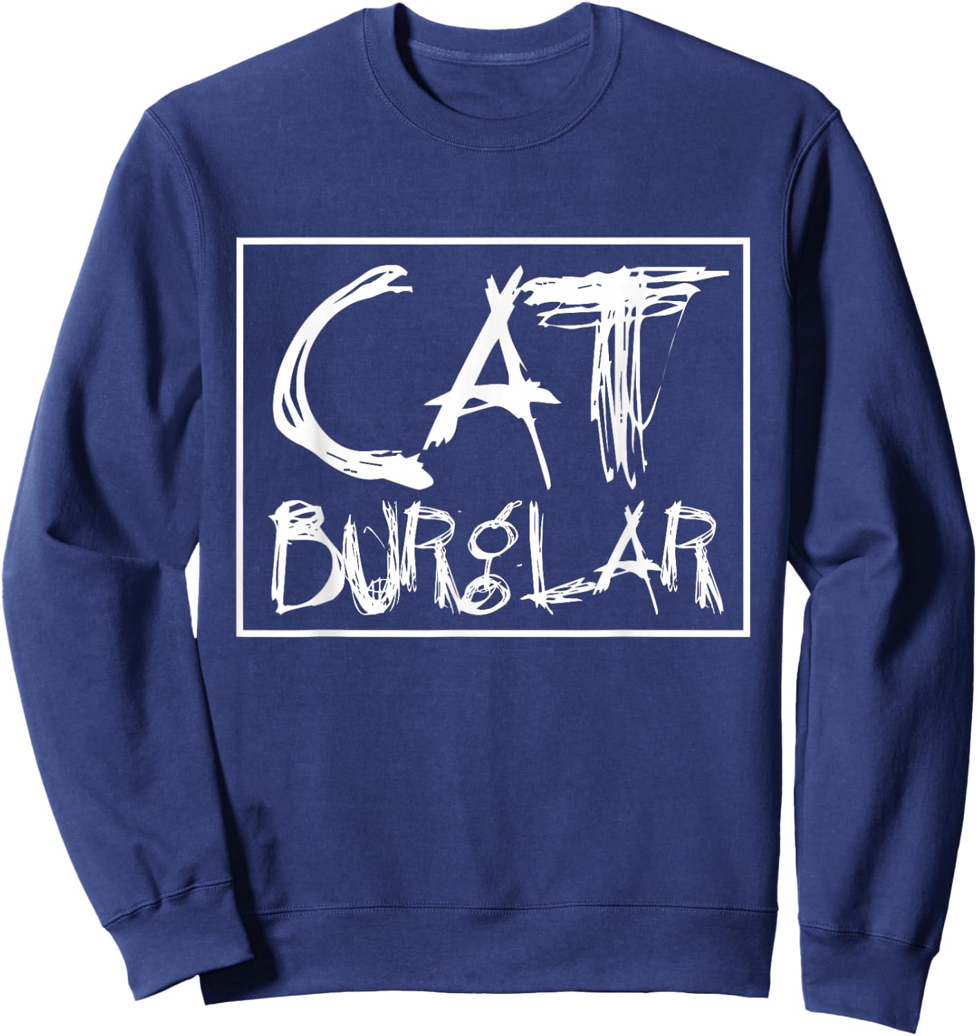 Funny Cat Burglar Outlaw Thief T Shirt Sweatshirt - Sweatshirt | Navy