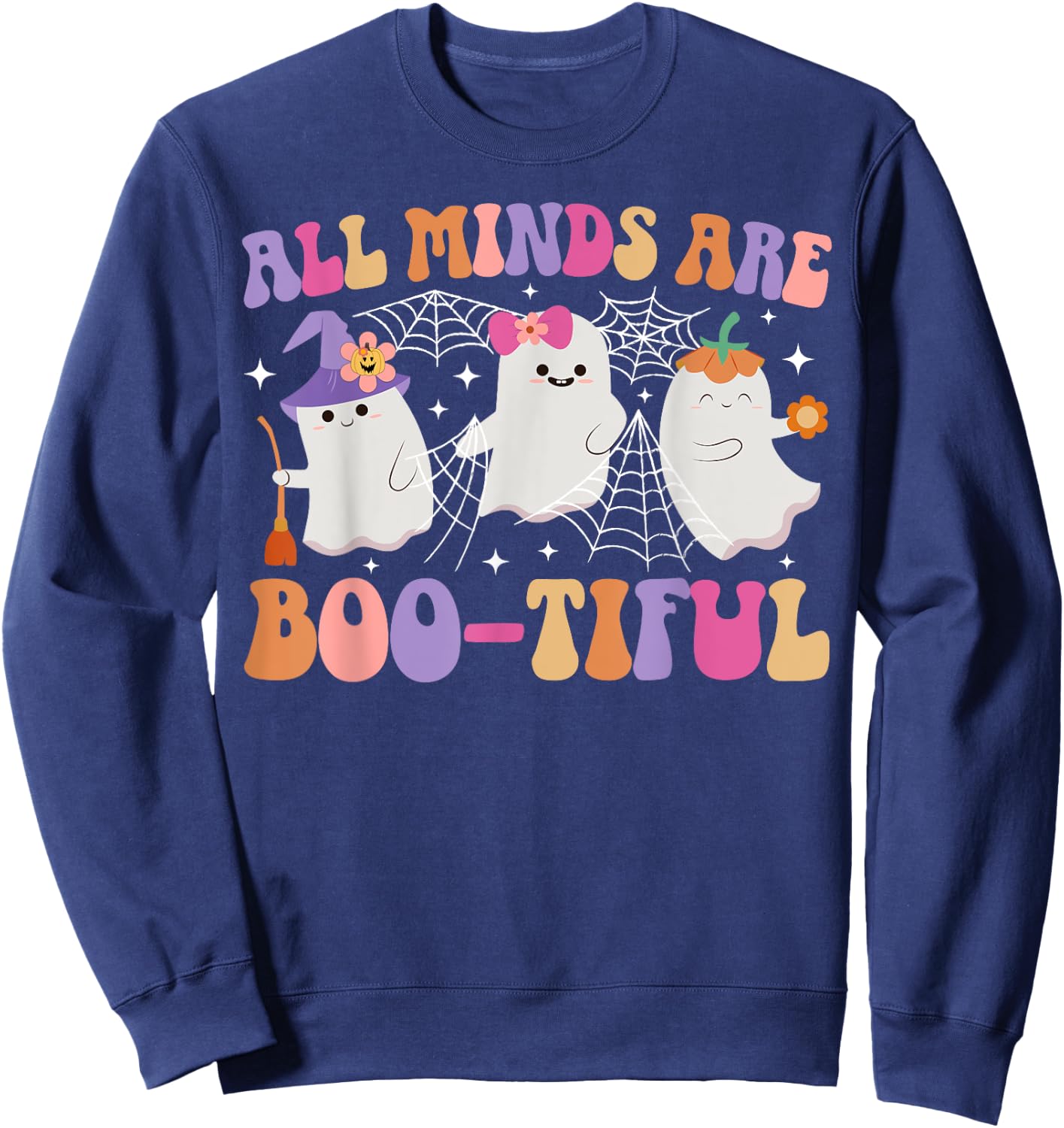 Spooky SPED Teacher Halloween Special Education Teacher Sweatshirt - Sweatshirt | Navy