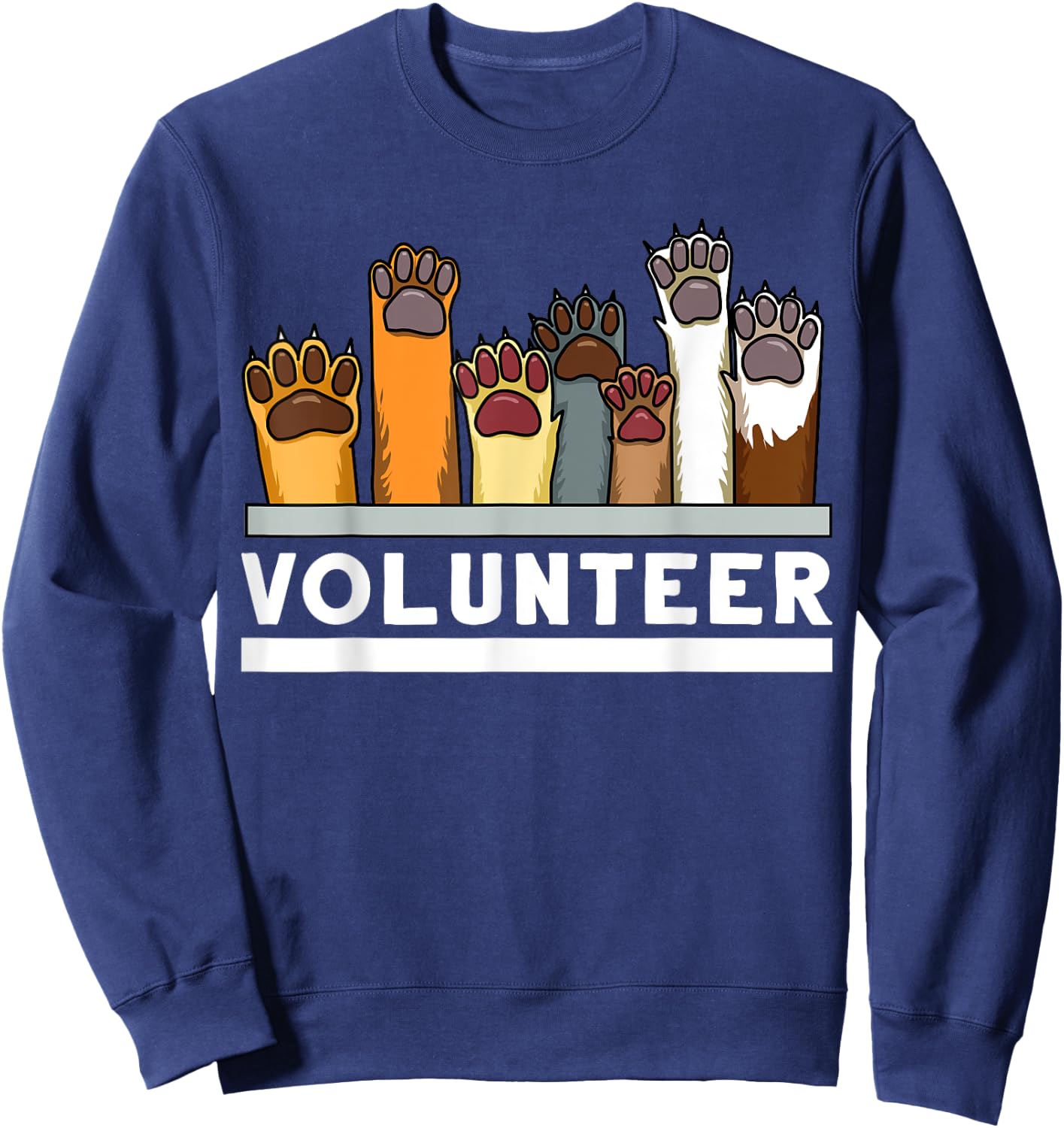 Animal Shelter Volunteer For Dog Rescue Supporter Women Girls Kids Sweatshirt - Sweatshirt | Navy