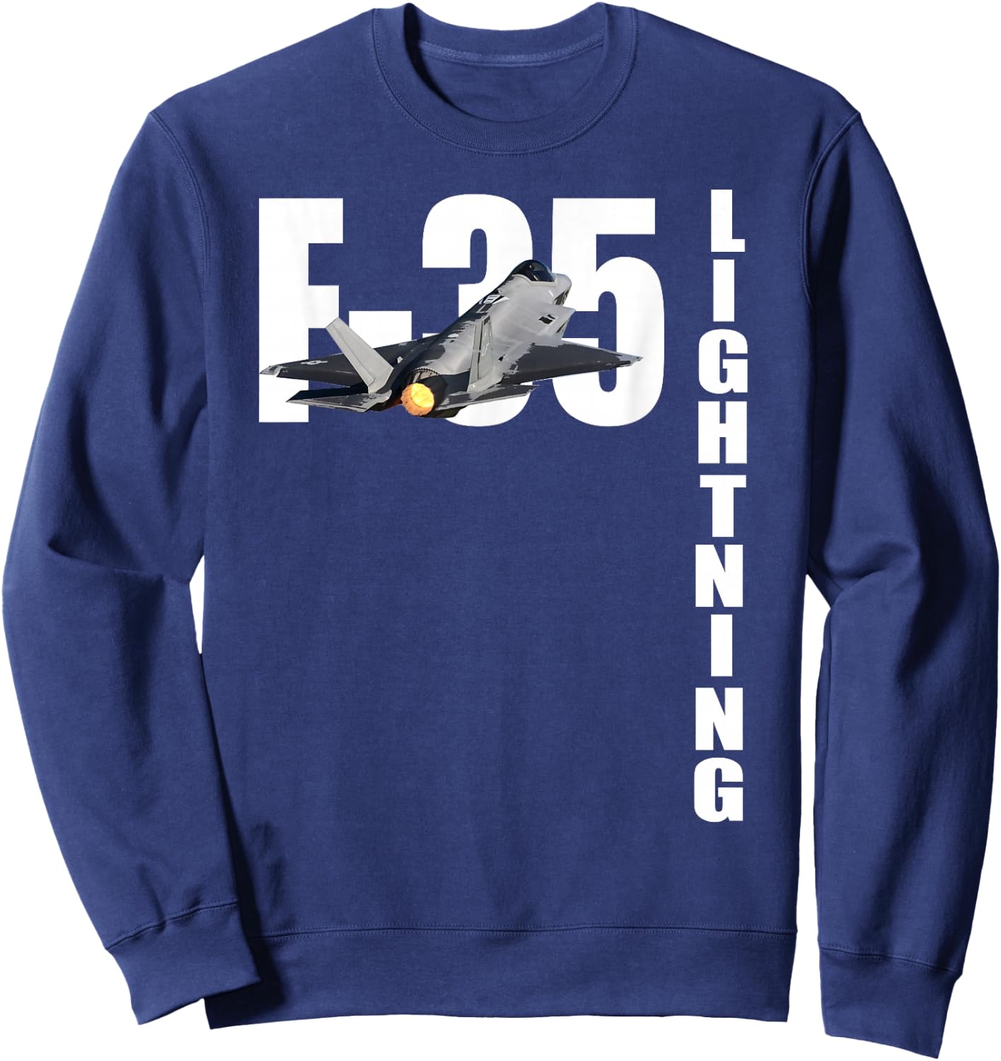 F-35 Lightning 2 F35 Fighter Plane Sweatshirt - Sweatshirt | Navy