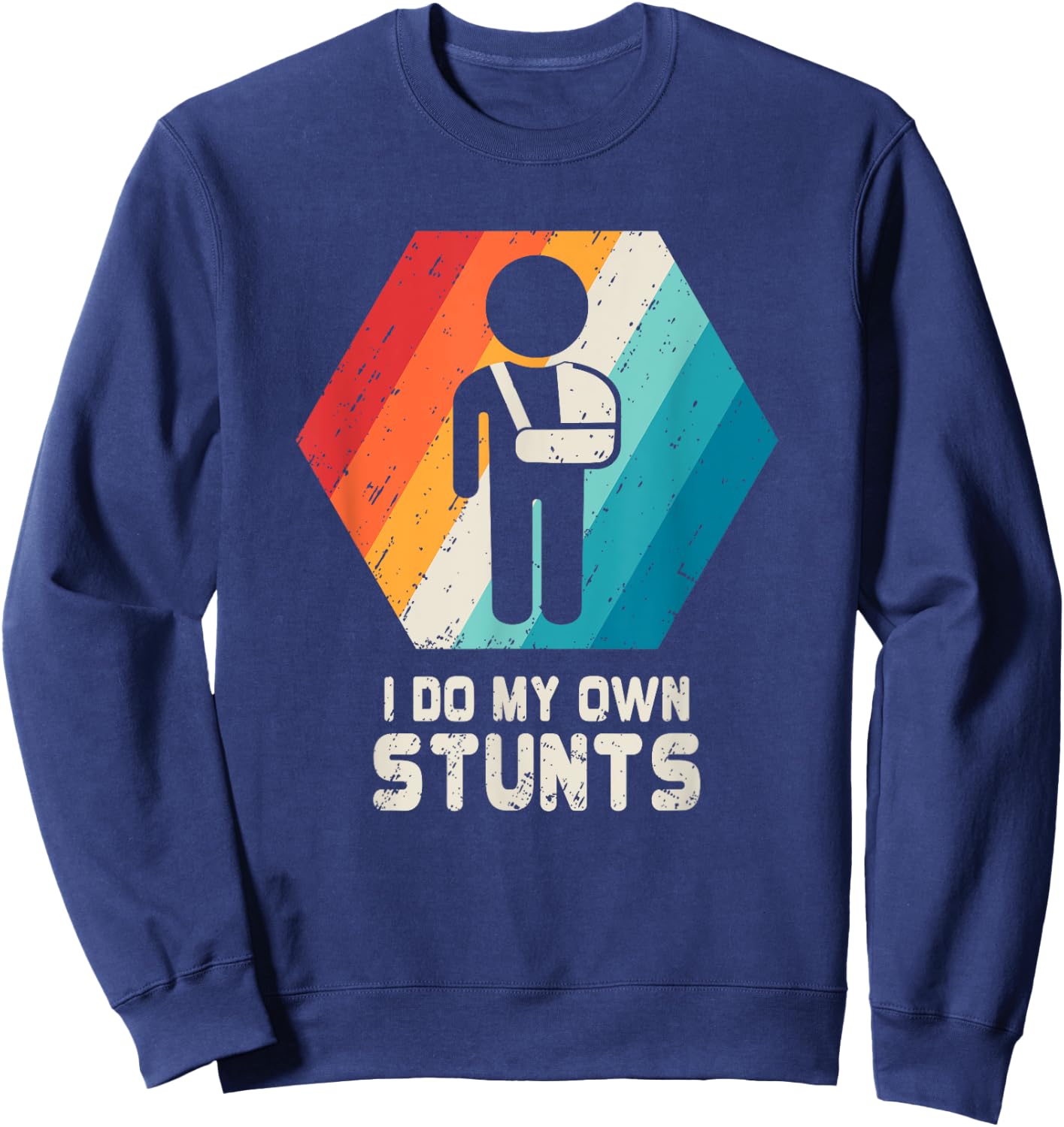 Shoulder Surgery Shirt Get Well Broken Arm Sling Funny Gift Sweatshirt - Sweatshirt | Navy
