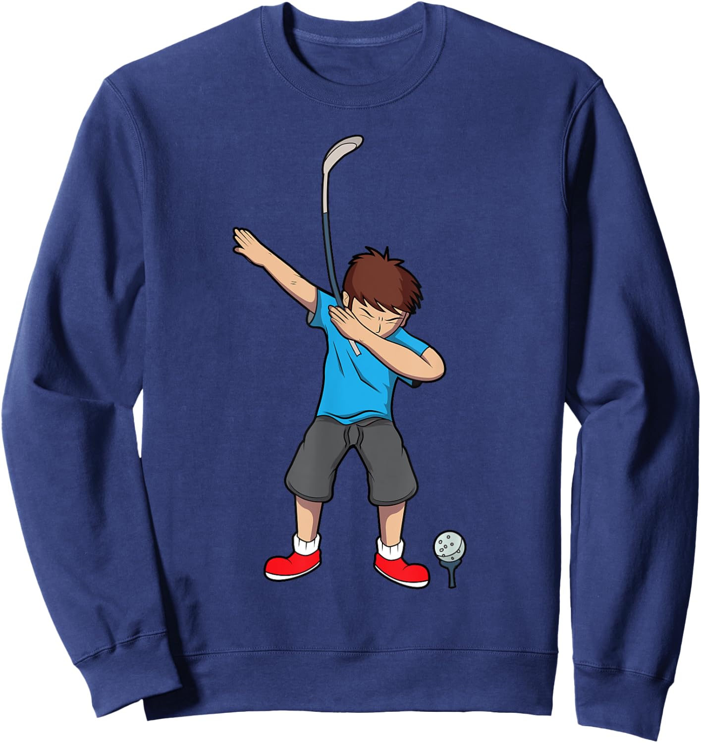 Dabbing Golf Boy Shirt | Cool I Love Golf Gift Sweatshirt - Sweatshirt | Navy