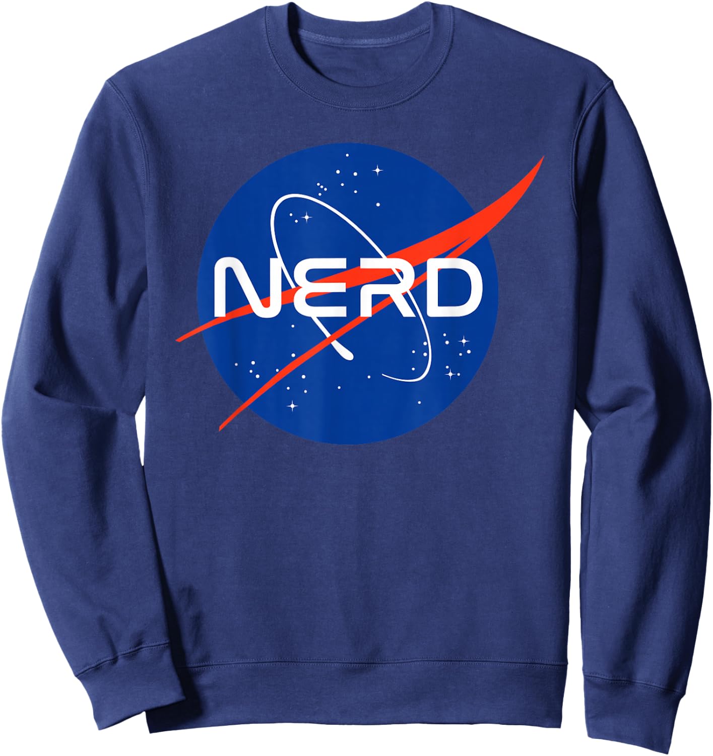 Nasa Nerds NASA Nerd , Kids, , Short Sleeve, Black, Small, Space-Themed, Cotton 100% Sweatshirt - Sweatshirt | Navy