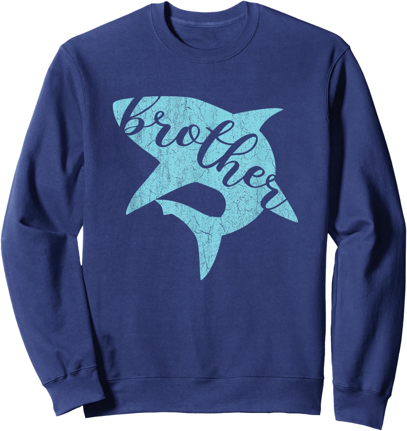 Brother Shark shirt Matching Shark Family Shirt Sweatshirt - Sweatshirt | Navy