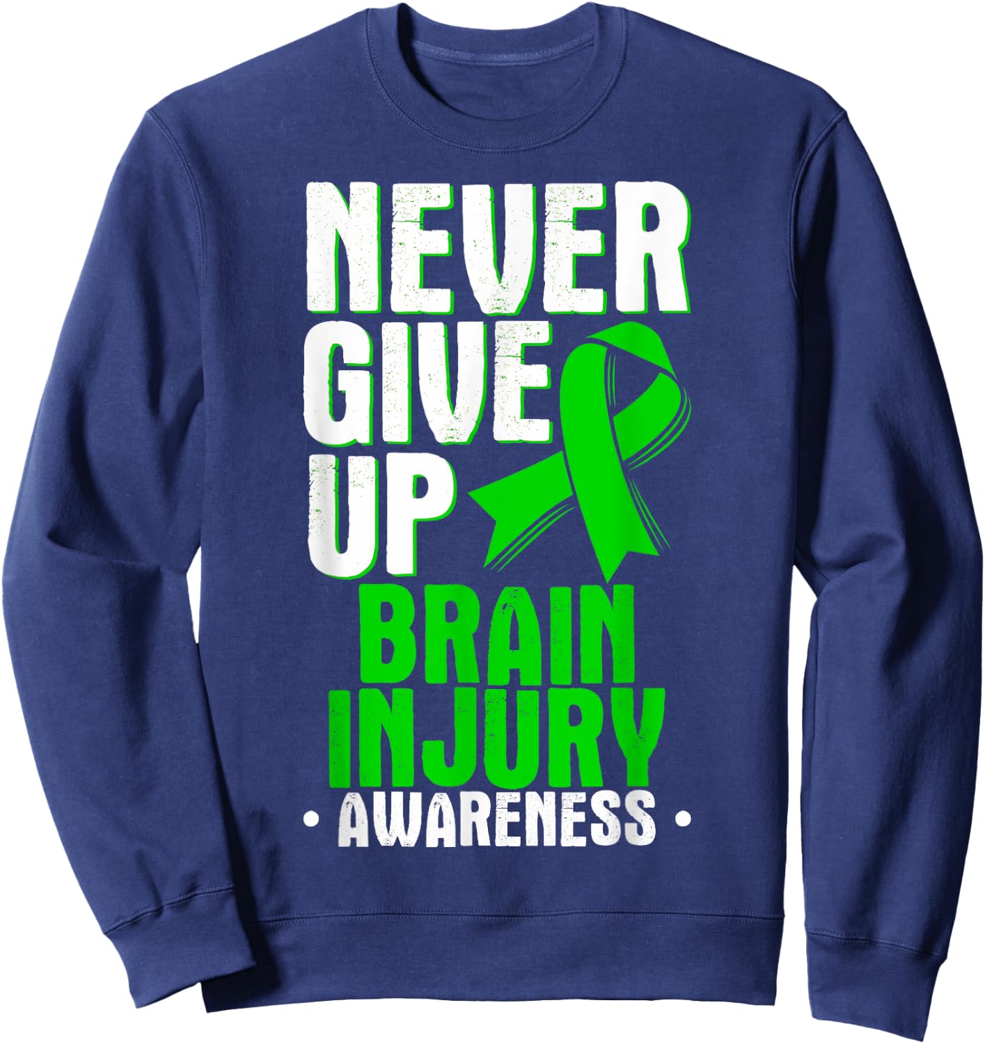 TBI Intracranial Injury - Brain Trauma Survivor Sweatshirt - Sweatshirt | Navy