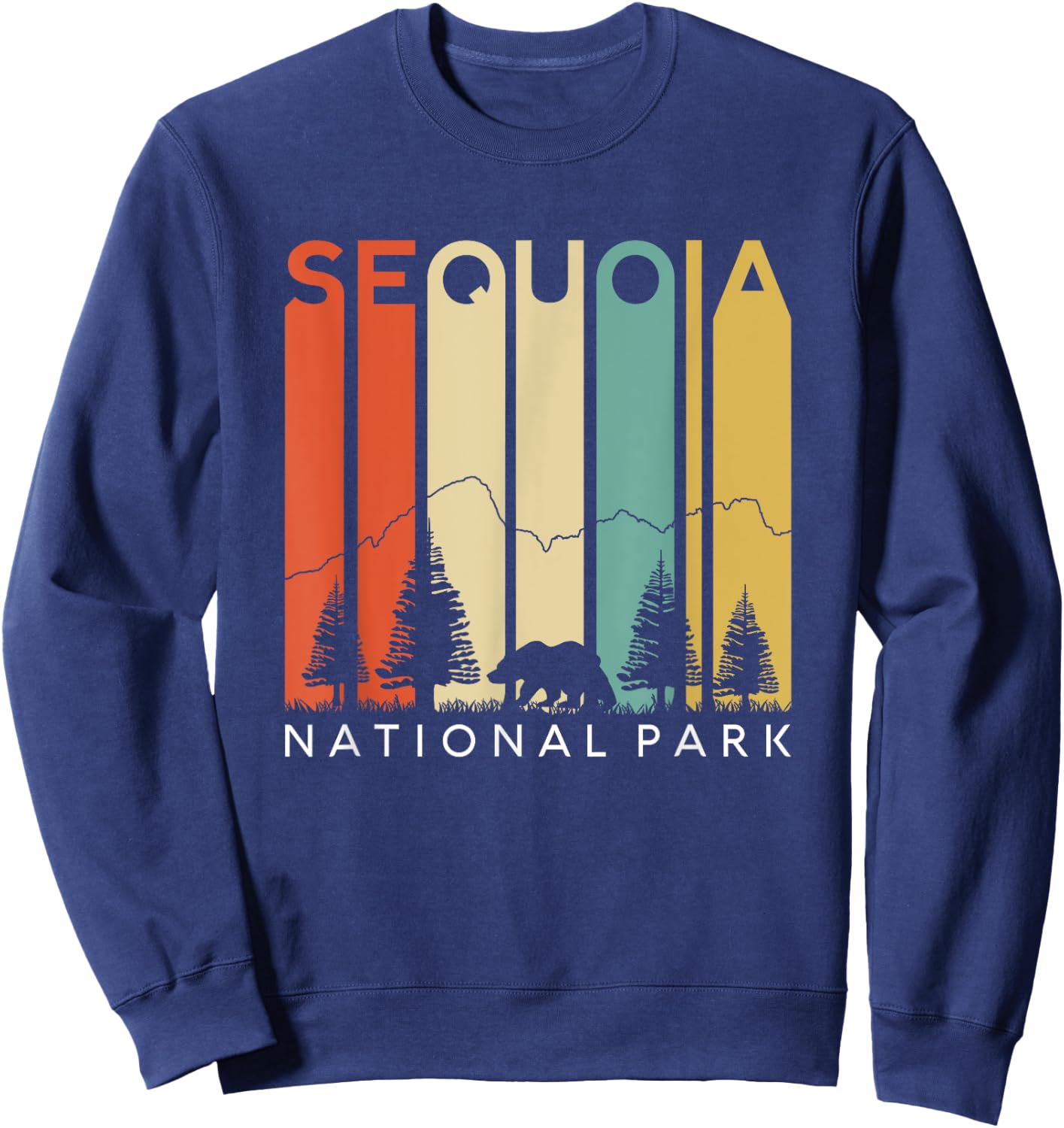 Sequoia National Forest Retro Camping California Kern River Sweatshirt - Sweatshirt | Navy