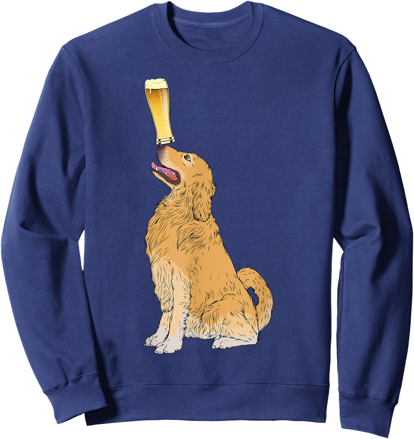 Golden Retriever Beer Lovers Shirt Craft Beer Sweatshirt - Sweatshirt | Navy