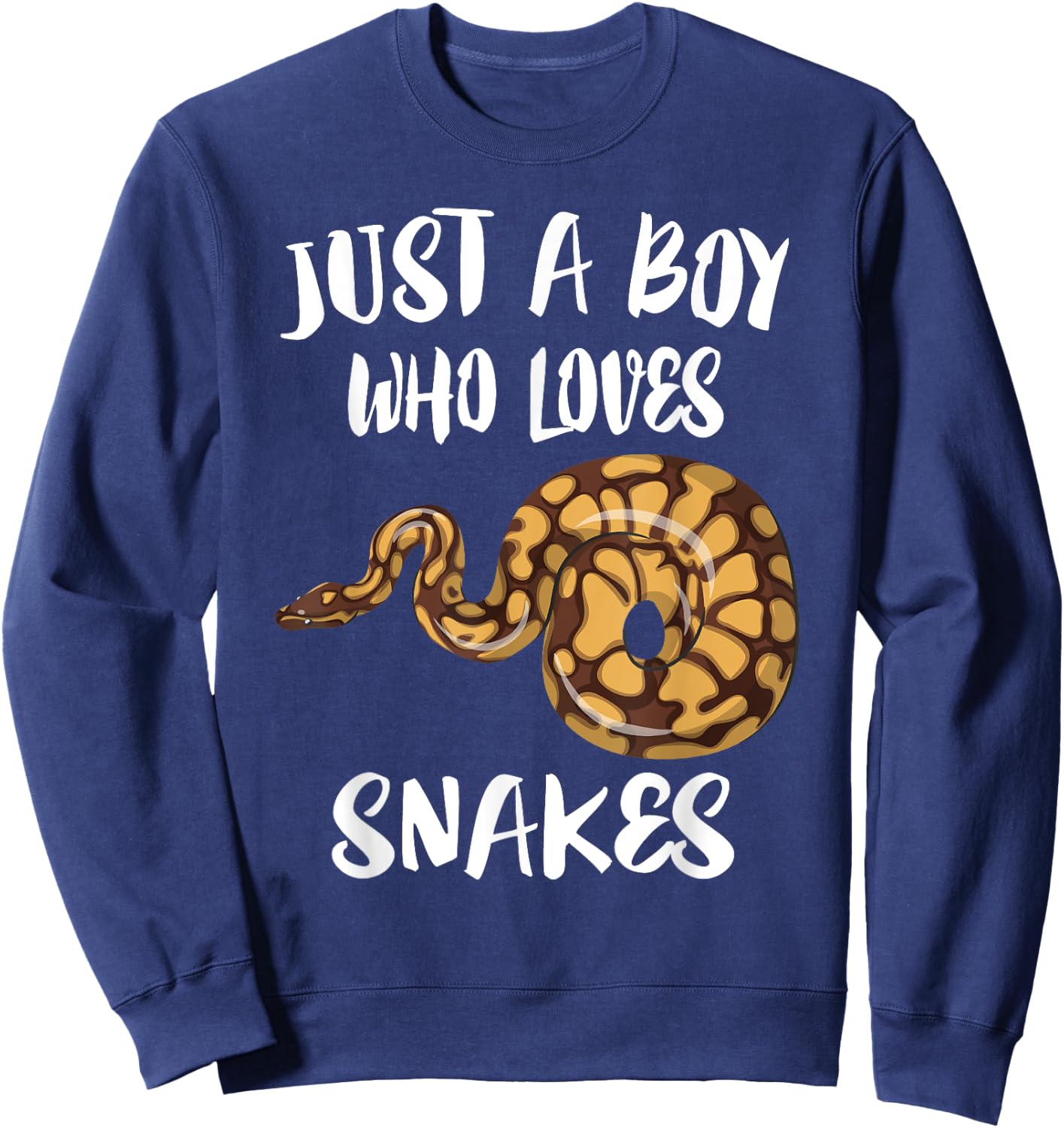 Just A Boy Who Loves Snakes Animal Sweatshirt - Sweatshirt | Navy