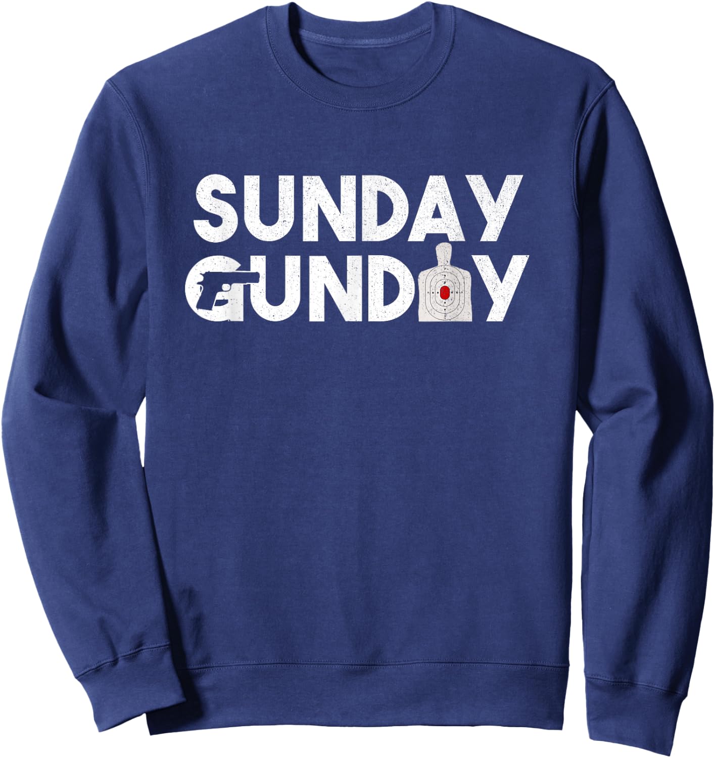 Sunday Gunday T Shirt Pro Gun Shooting Slogan Gifts Sweatshirt - Sweatshirt | Navy