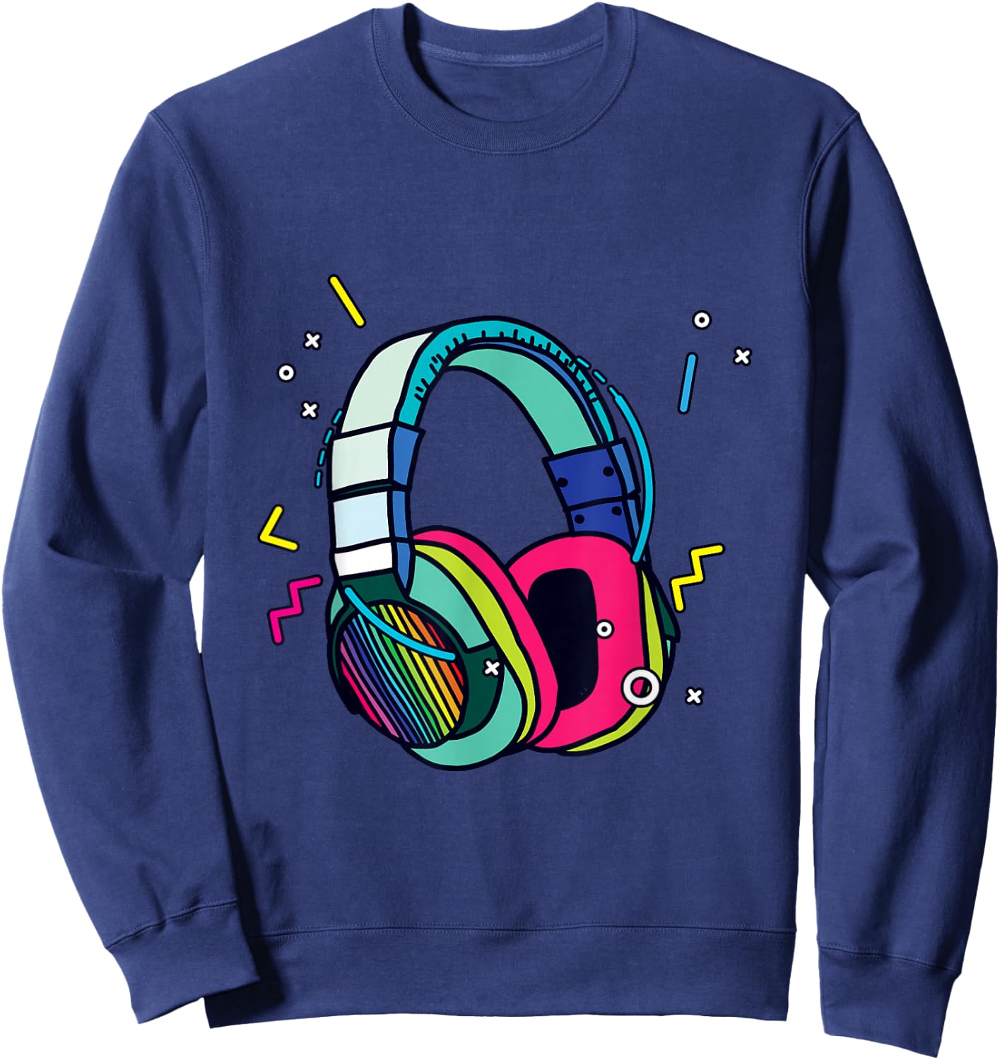 Music Sound Headphones DJ Funny Gift Disk Jockey Sweatshirt - Sweatshirt | Navy