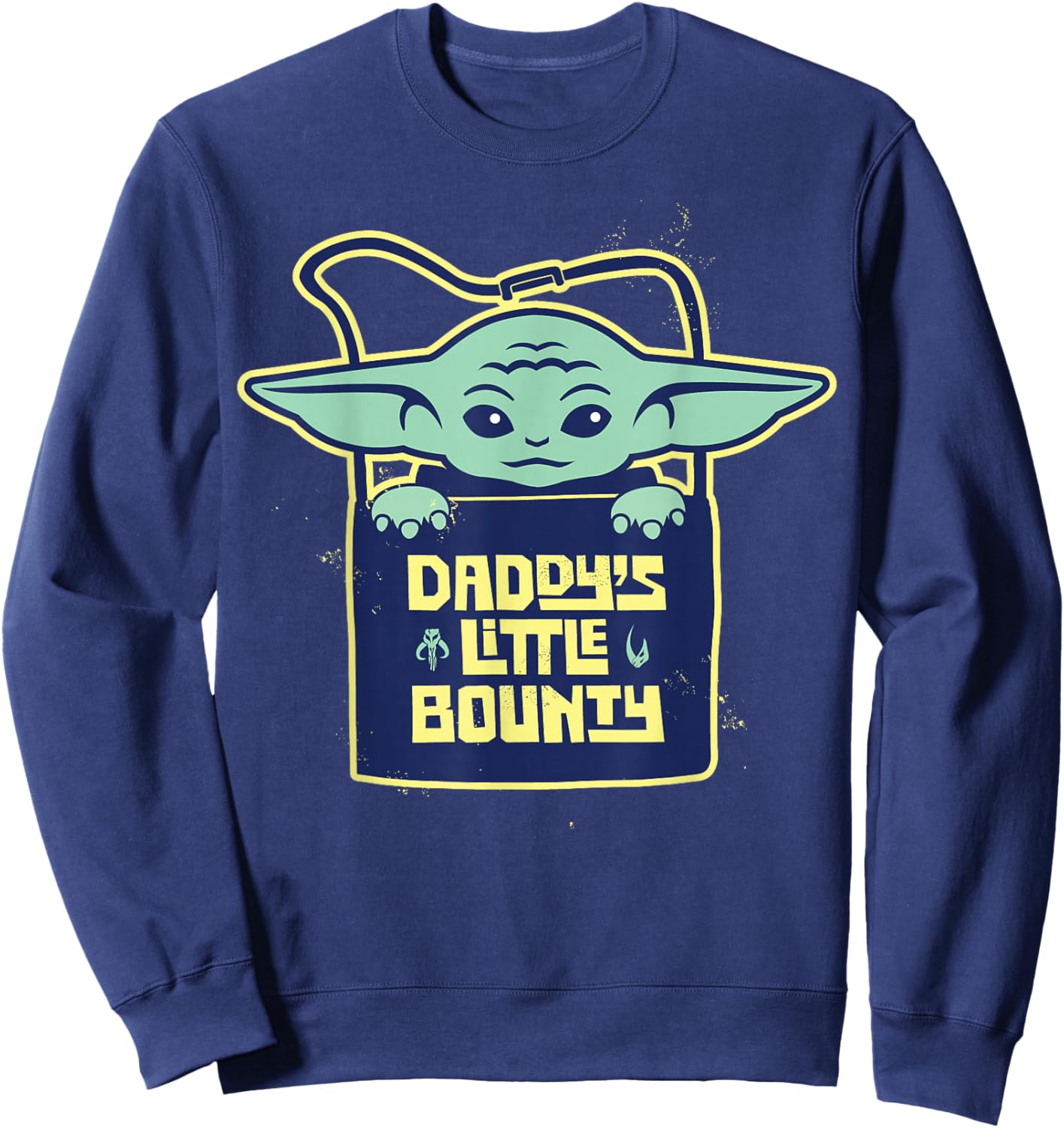 Star Wars The Mandalorian Father's Day Daddys Little Bounty Sweatshirt - Sweatshirt | Navy