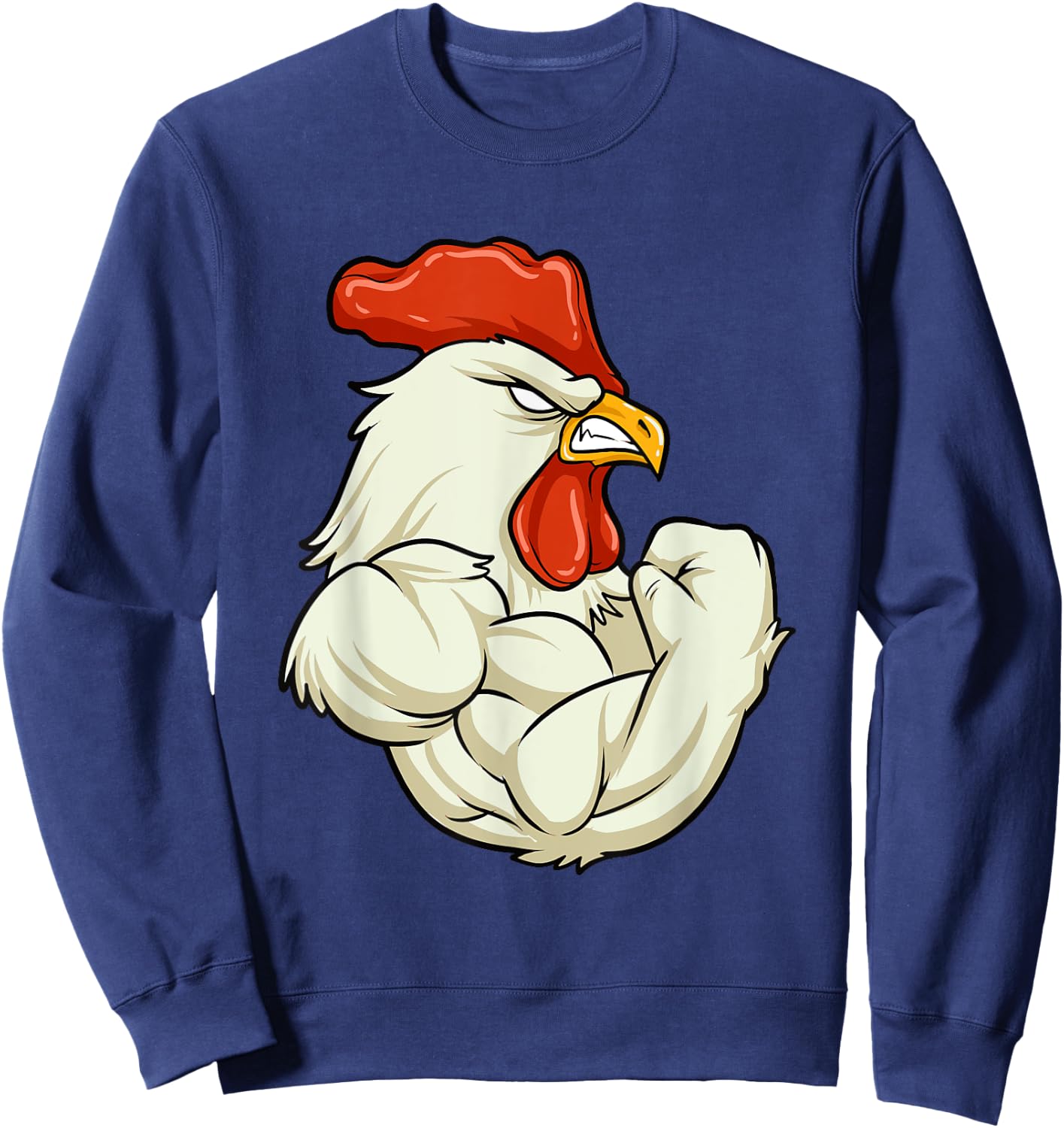 Rooster At The Gym - Muscle Fitness Training Bodybuilder Sweatshirt - Sweatshirt | Navy