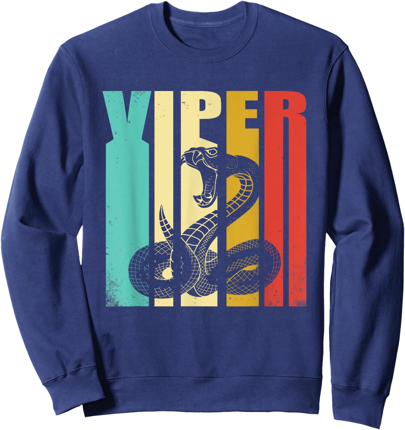Vintage Viper Shirt Snake Sweatshirt - Sweatshirt | Navy