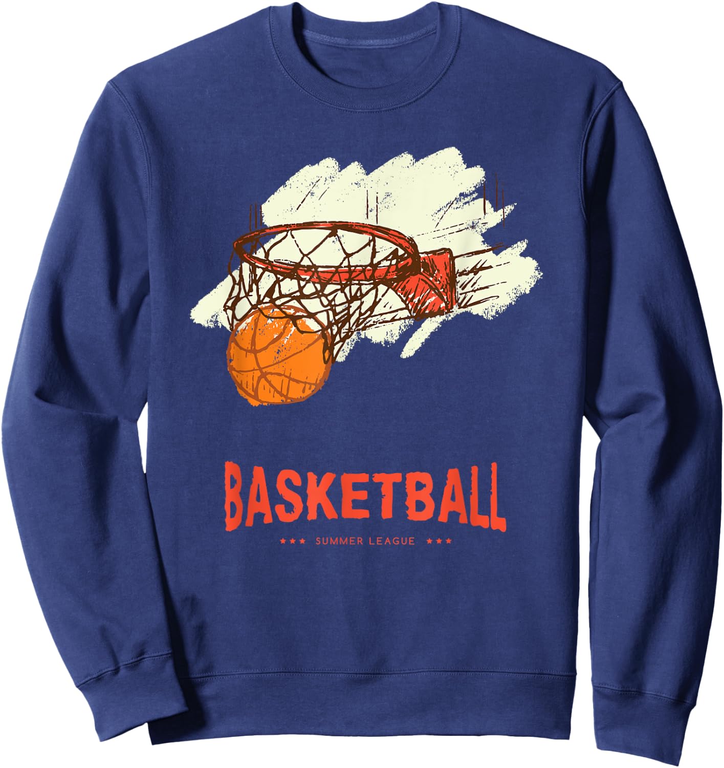 Basketball USA Summer Basketball Fans Men Women Girls Kids Sweatshirt - Sweatshirt | Navy