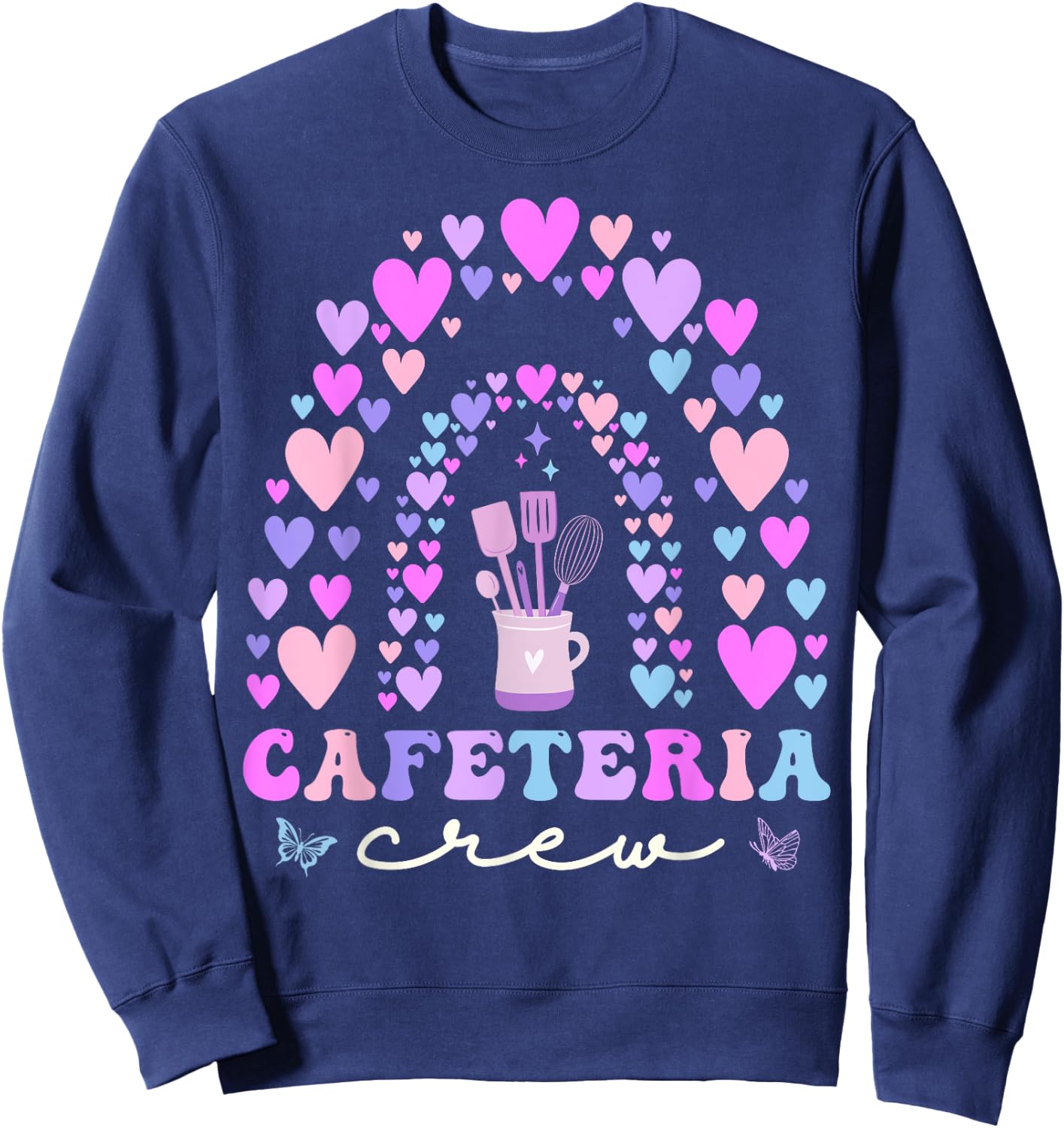 Cafeteria Crew Nutrition Food Services Worker Lunch Lady Sweatshirt - Sweatshirt | Navy