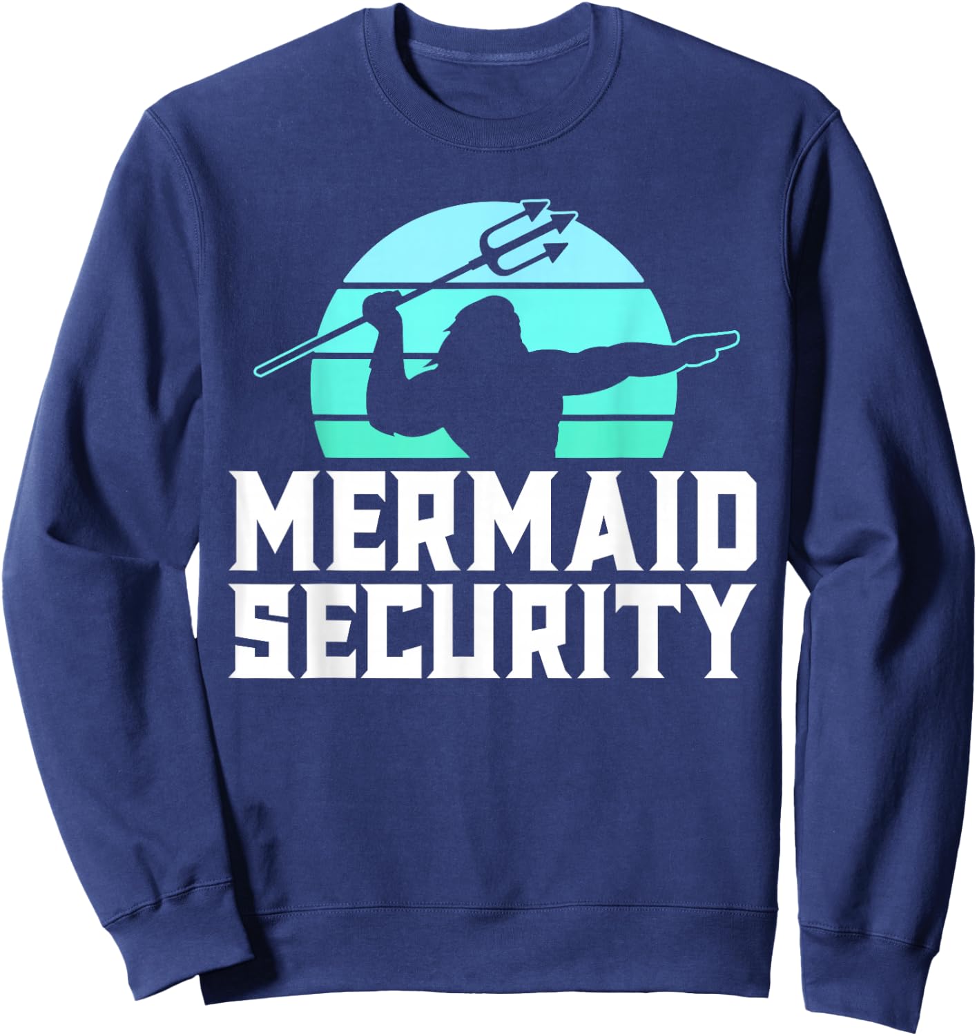 Mermaid Security Vintage Water Polo Shirts Men Swim Gift Sweatshirt - Sweatshirt | Navy