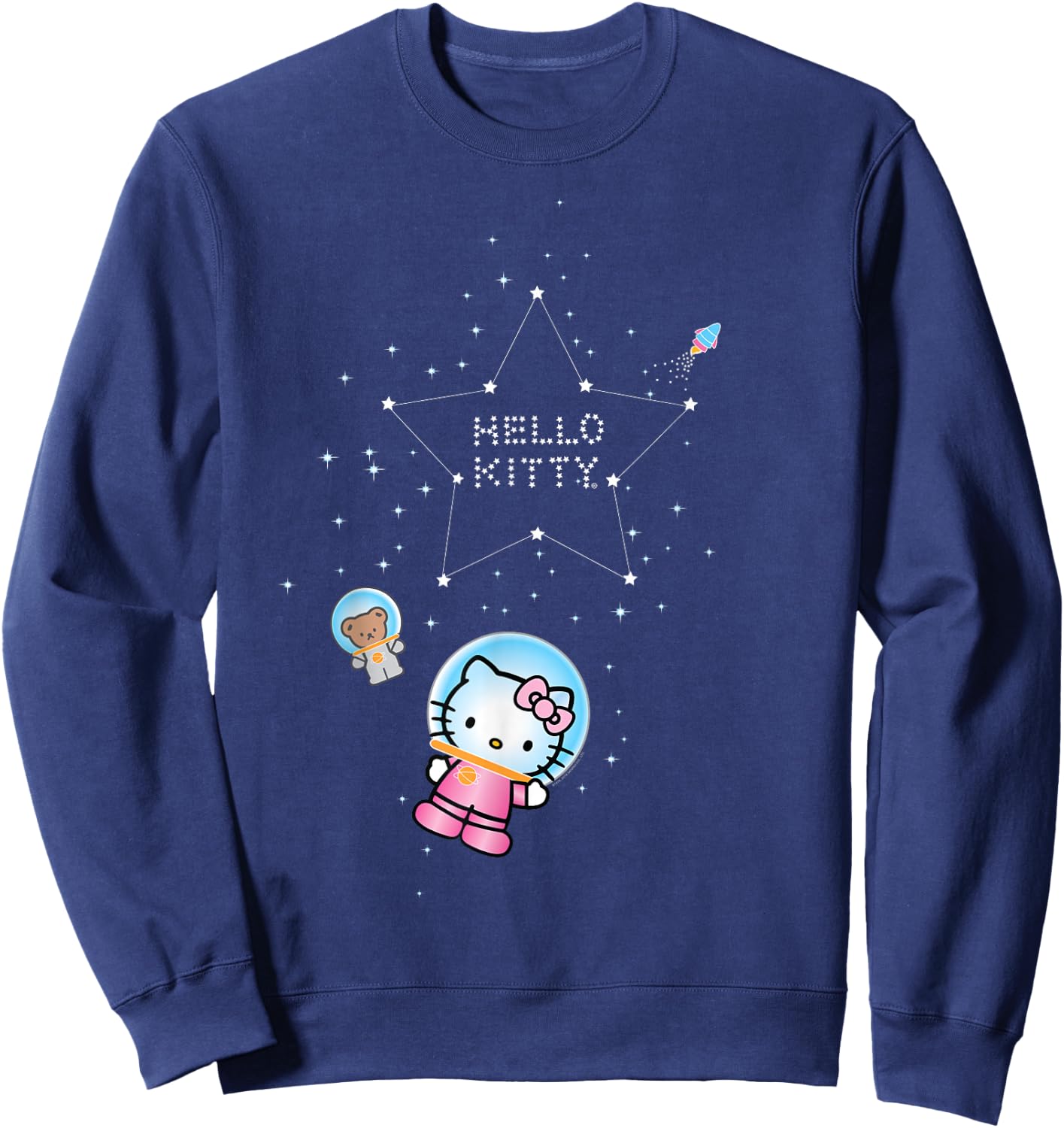 Hello Kitty Constellation Stars Astronaut Sweatshirt - Sweatshirt | Navy