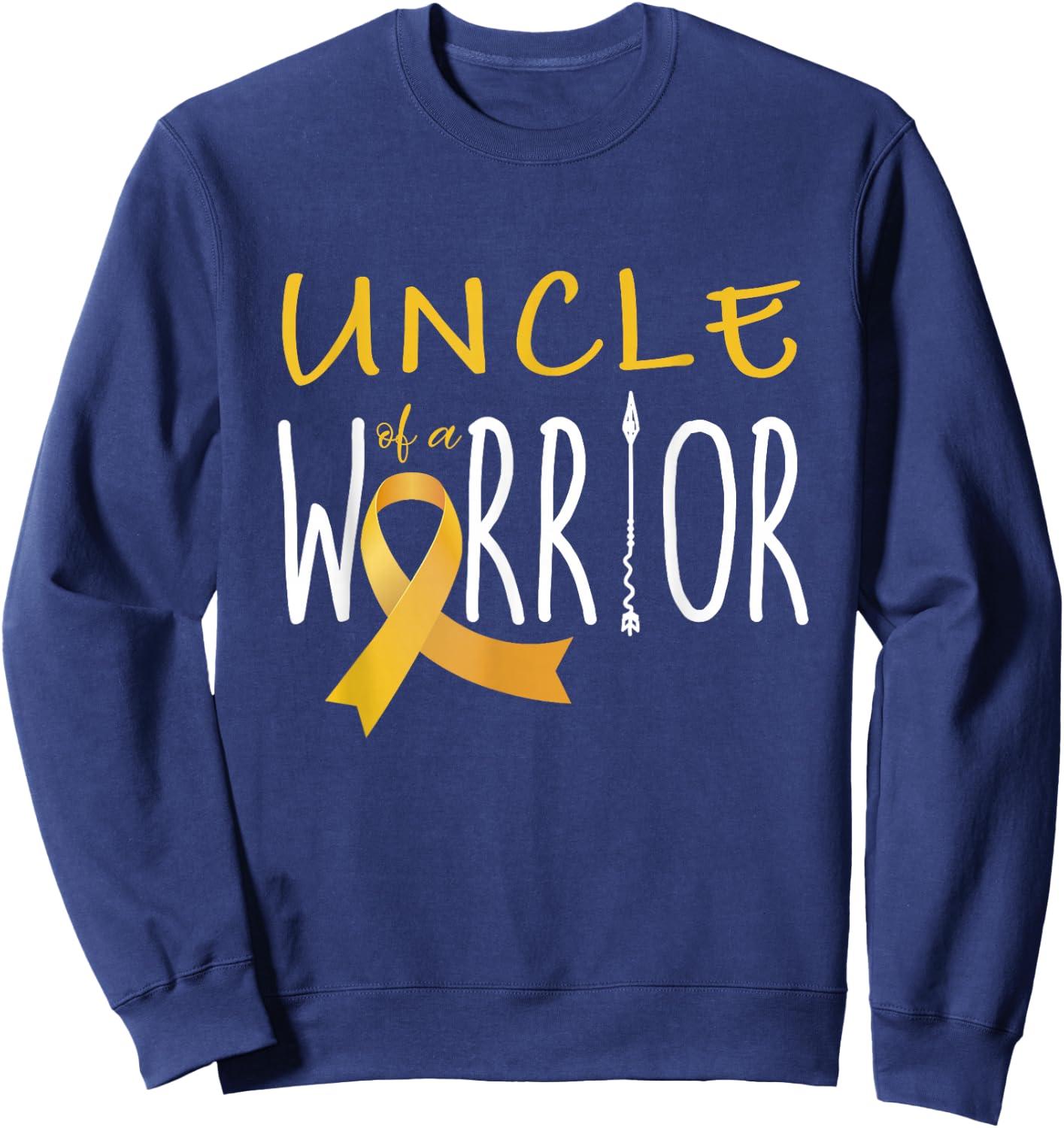Childhood cancer awareness Uncle of a warrior Sweatshirt - Sweatshirt | Navy