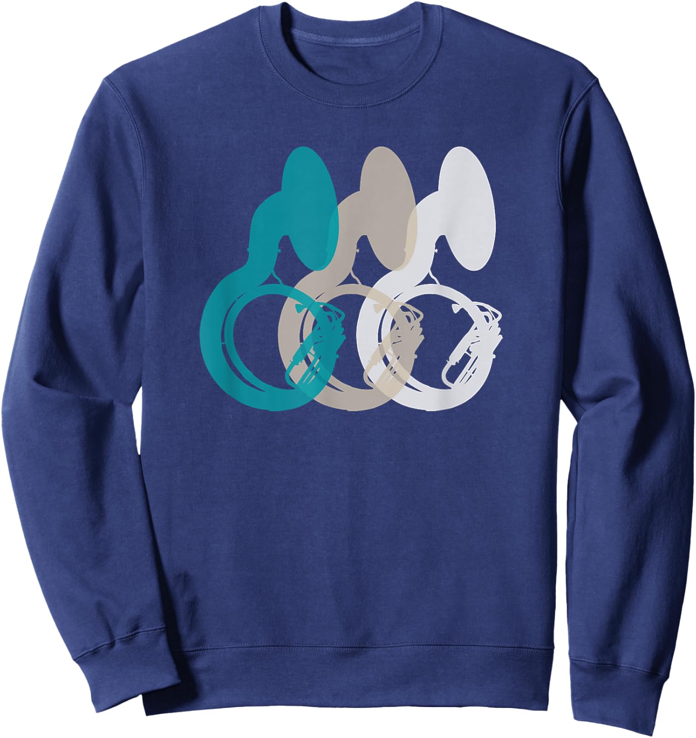 Retro Sousaphone Tuba Shirt Music Brass Band Gift Sweatshirt - Sweatshirt | Navy