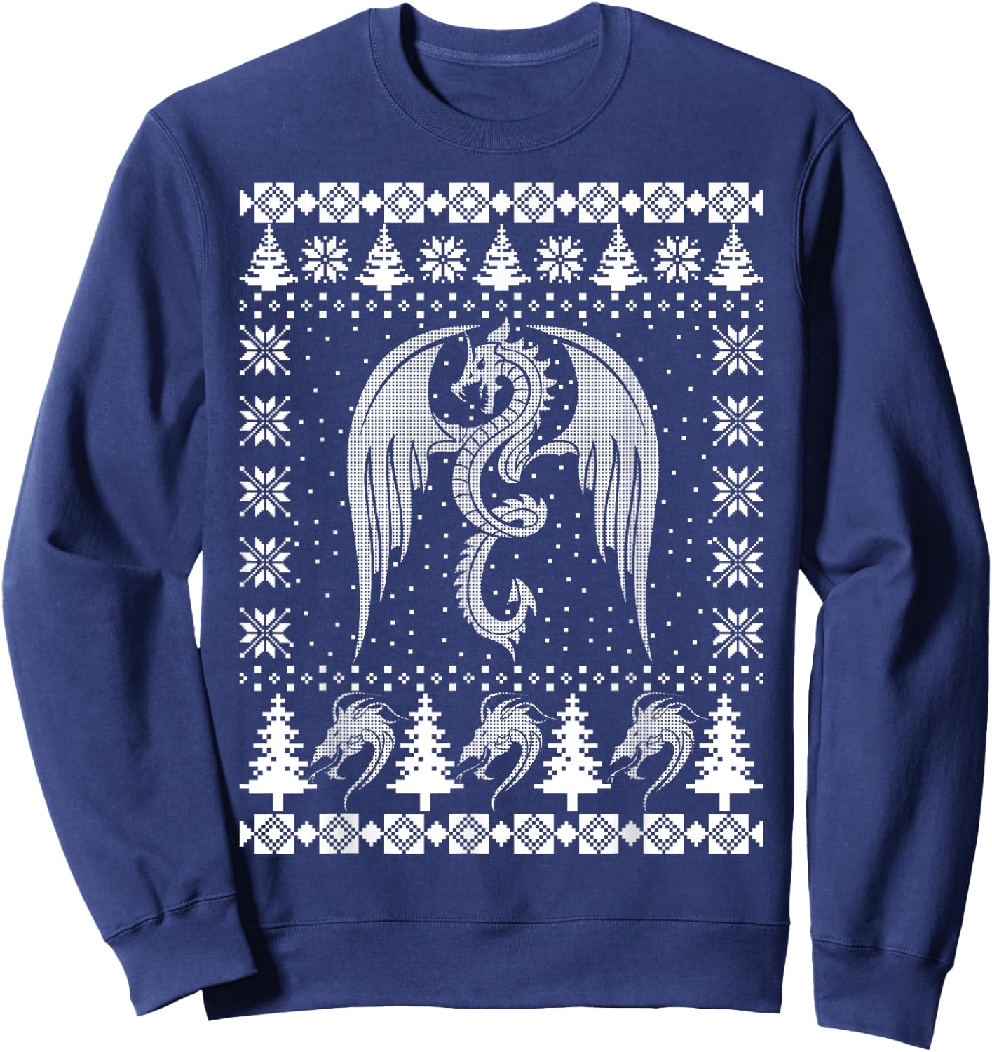 Dragon Ugly Christmas Fantasy Mystical Christmas Gift Sweatshirt - Sweatshirt | Navy