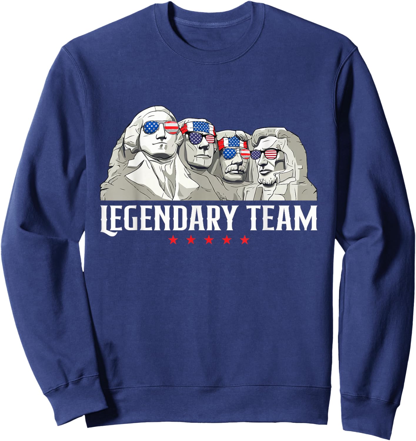 Legendary Team - Mount Rushmore Presidents' Day Sweatshirt - Sweatshirt | Navy
