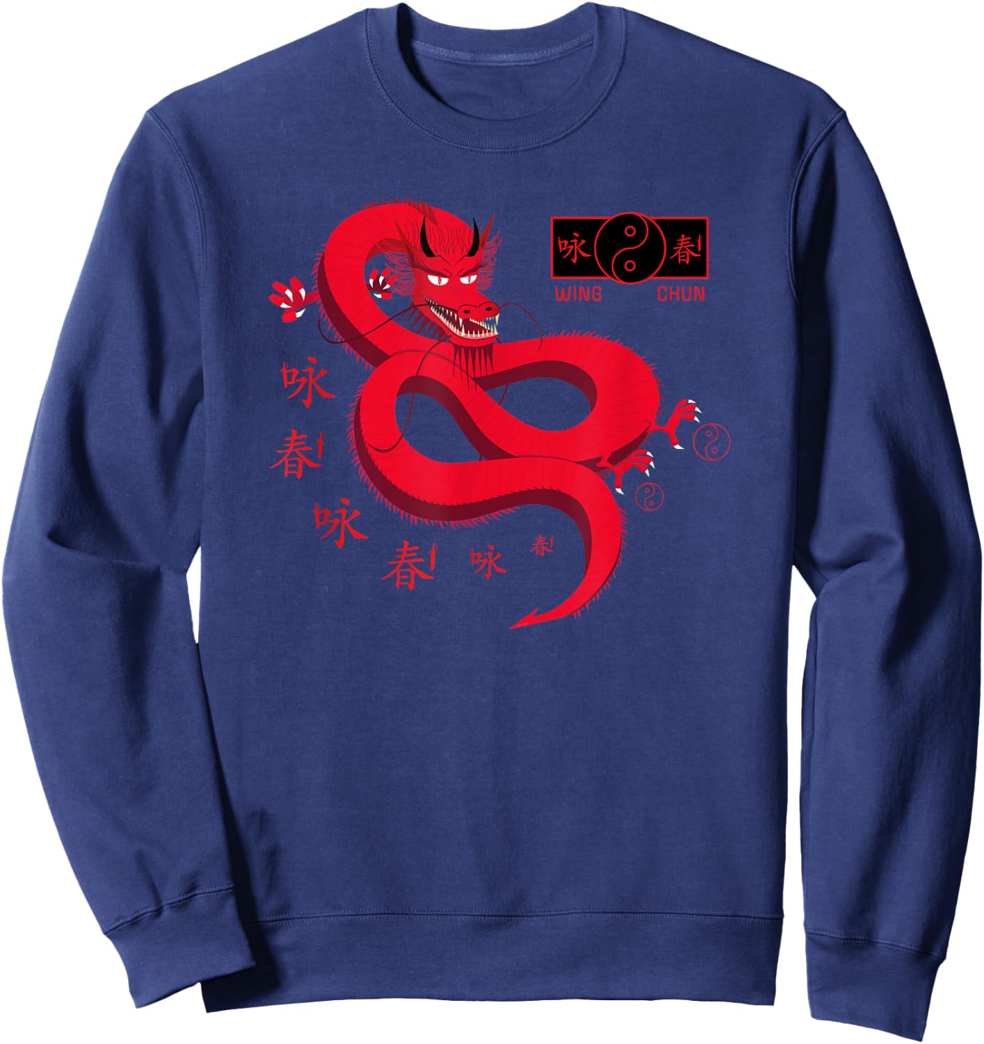Dragon Wing Chun Kung Fu Sweatshirt - Sweatshirt | Navy