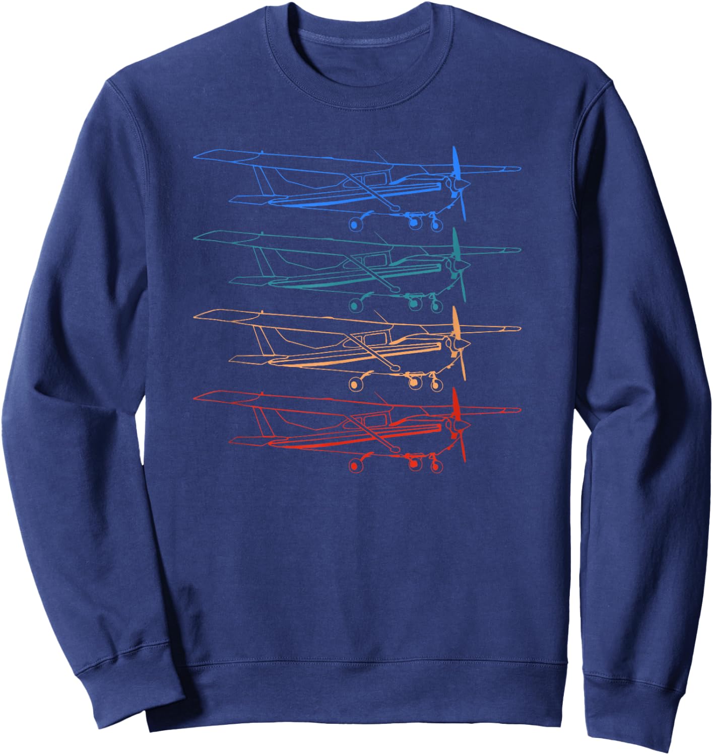 Retro Pilot C172 Airplane Flying Gift Sweatshirt - Sweatshirt | Navy