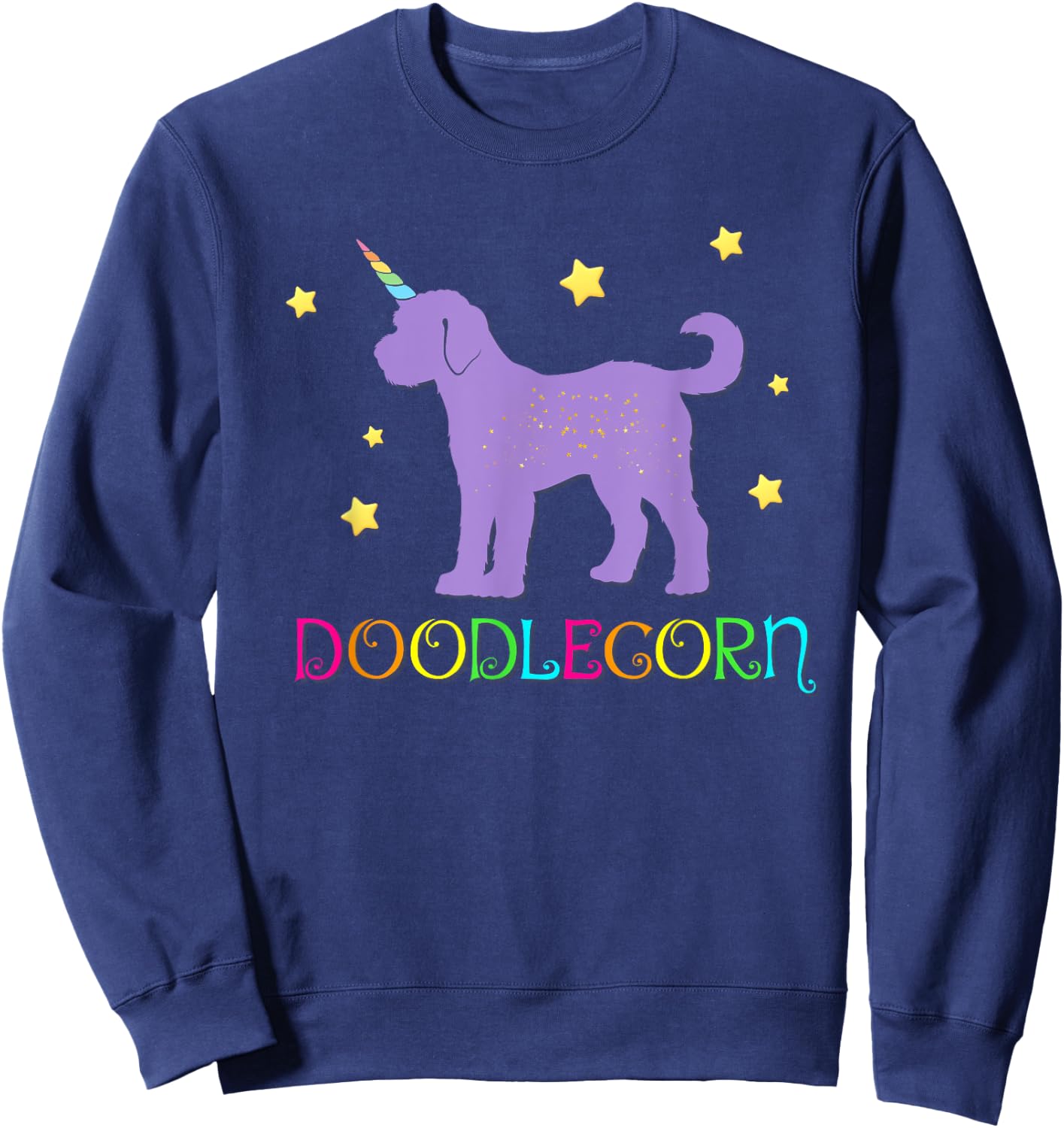 Doodlecorn Doodle Dog Unicorn Aussiedoodle Sheepadoodle Men Women Kids Sweatshirt - Sweatshirt | Navy