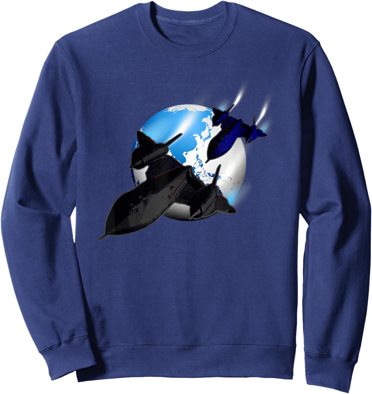 SR-71 Blackbird-Spy Plane Mach 3 Sweatshirt - Sweatshirt | Navy