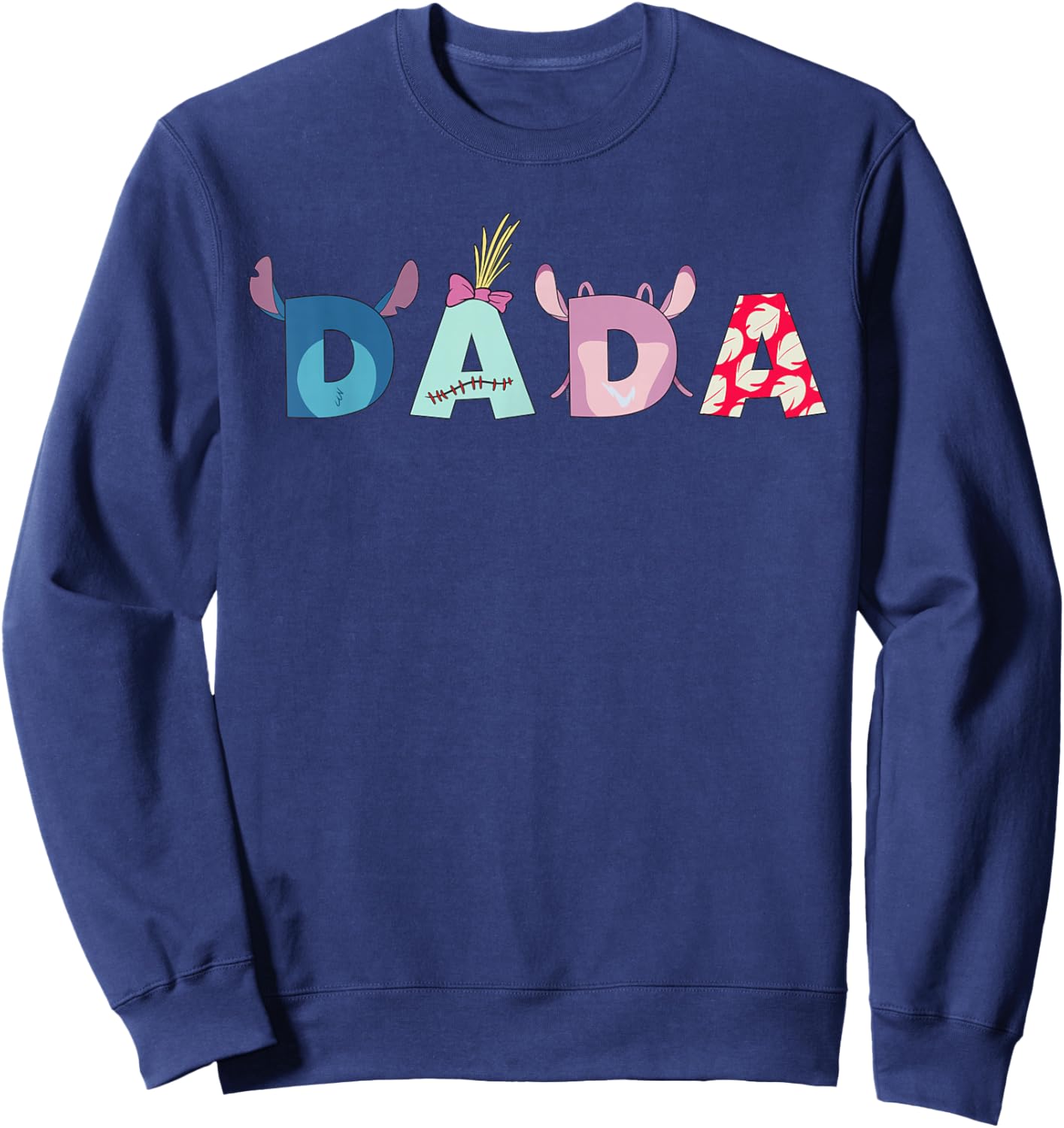 Disney Lilo & Stitch Dada Father's Day Birthday Family Trip Sweatshirt - Sweatshirt | Navy