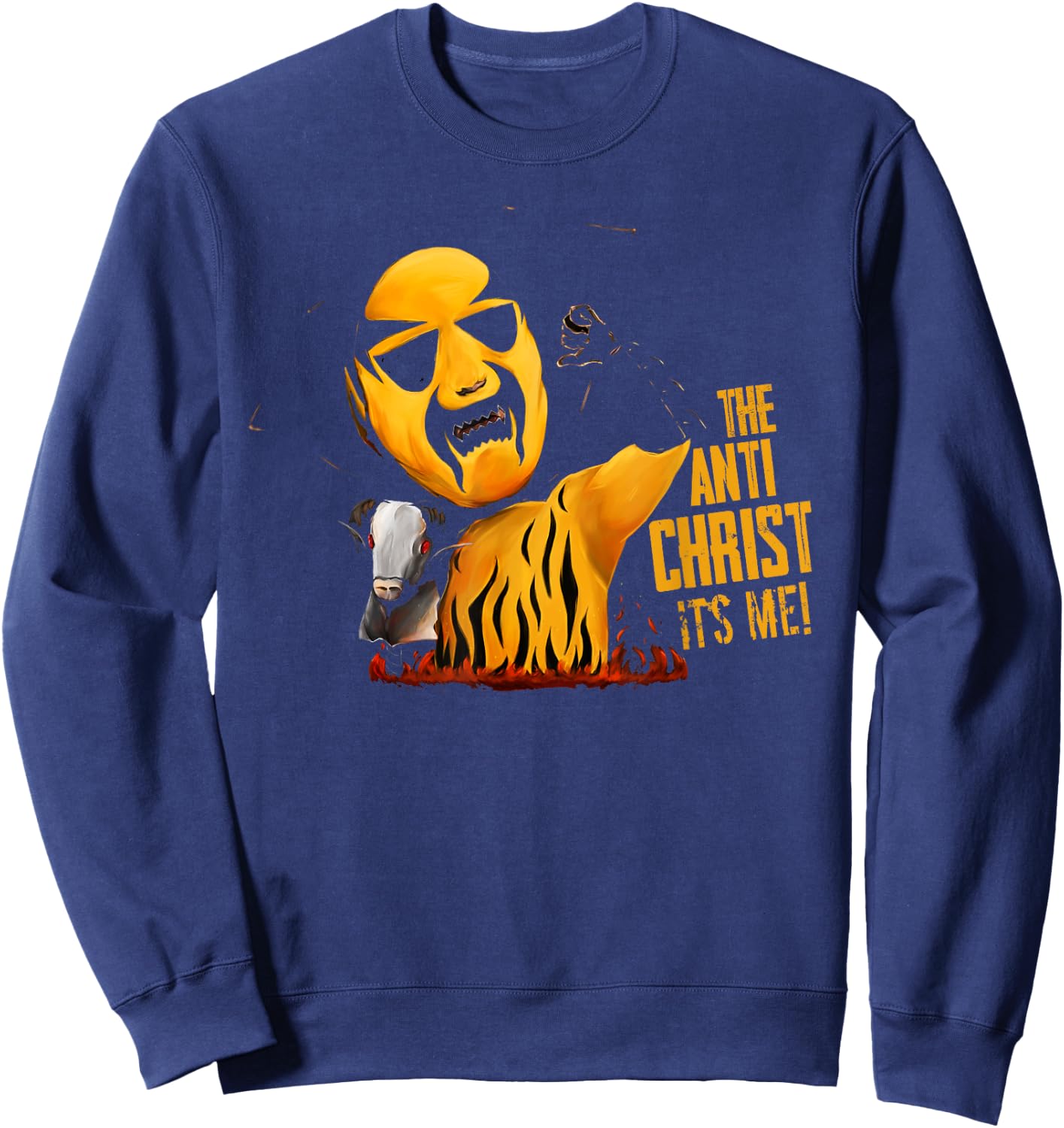 Lucha Libre Antichrist Luchador T Shirt Sweatshirt - Sweatshirt | Navy