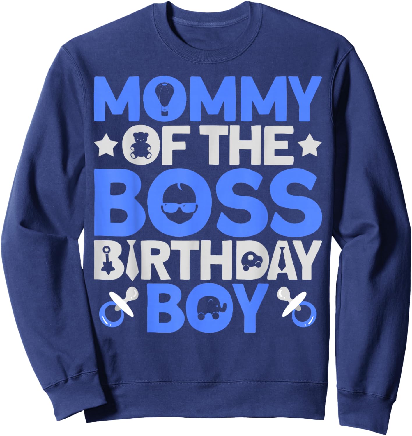 Mommy of The Boss Birthday Party Outfit Like A Boss Mommy Sweatshirt - Sweatshirt | Navy