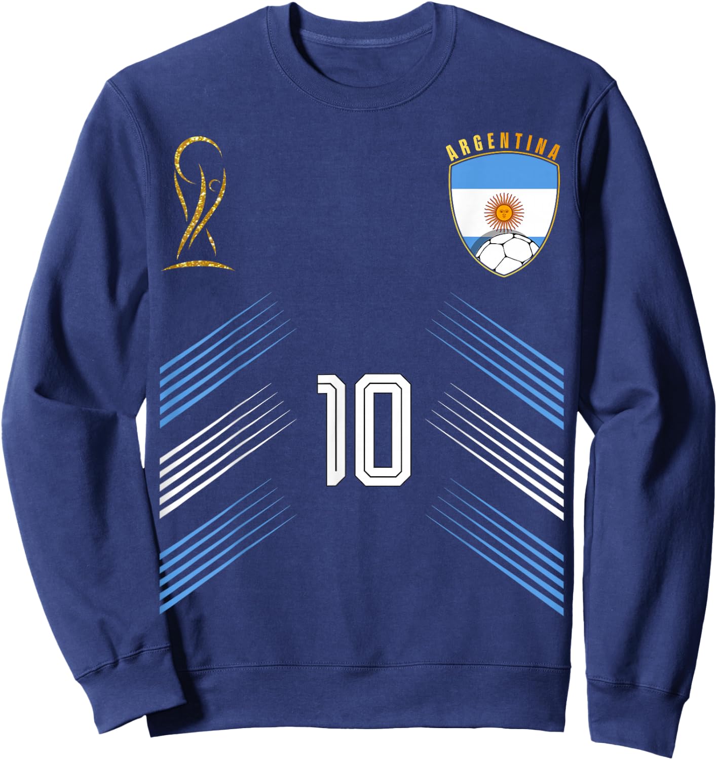 Argentina Flag Argentinian Pride Lovers Retro Sweatshirt - Sweatshirt | Navy