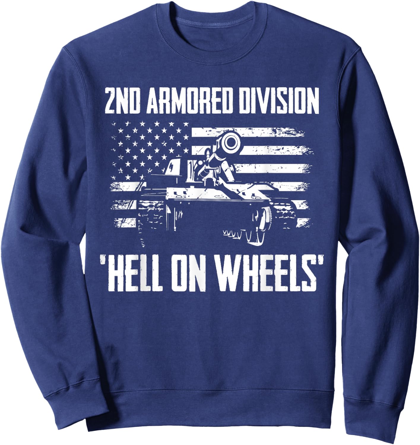 2nd Armored Division Hell On Wheels Sweatshirt - Sweatshirt | Navy