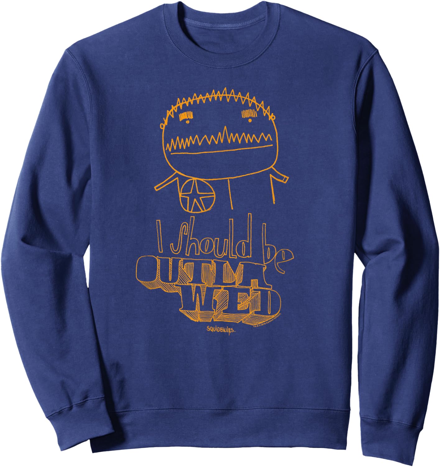 Adult Swim Squidbillies Outlawed Black Cartoon , Small Sweatshirt - Sweatshirt | Navy