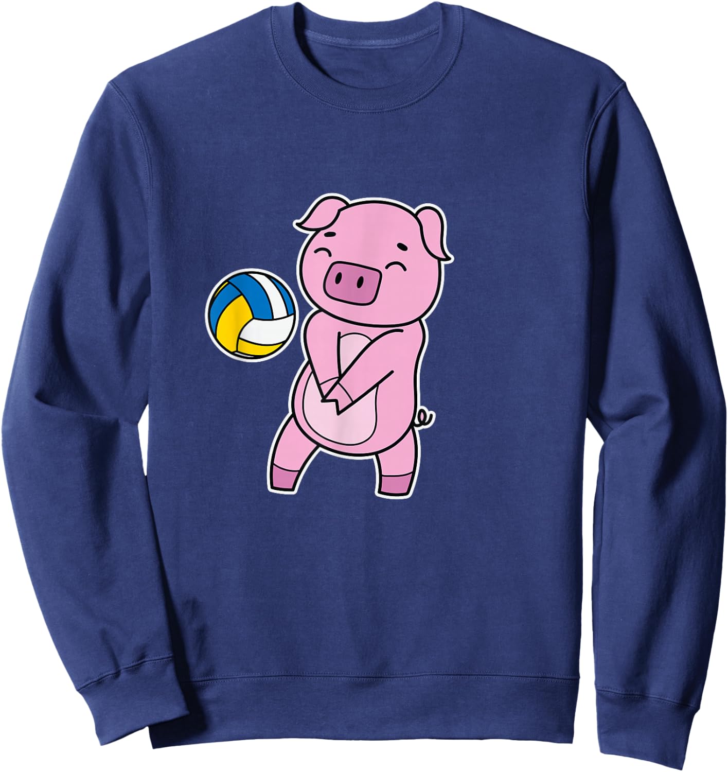 Pig plays Volleyball Sweatshirt - Sweatshirt | Navy