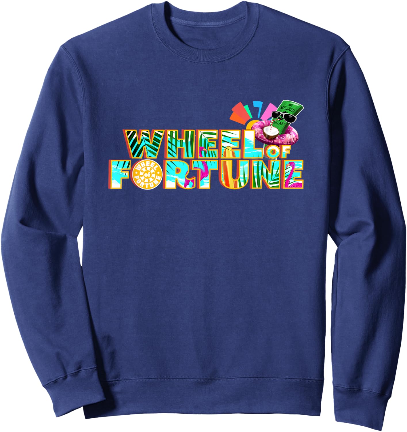 Wheel of Fortune Tropical Logo Sweatshirt - Sweatshirt | Navy