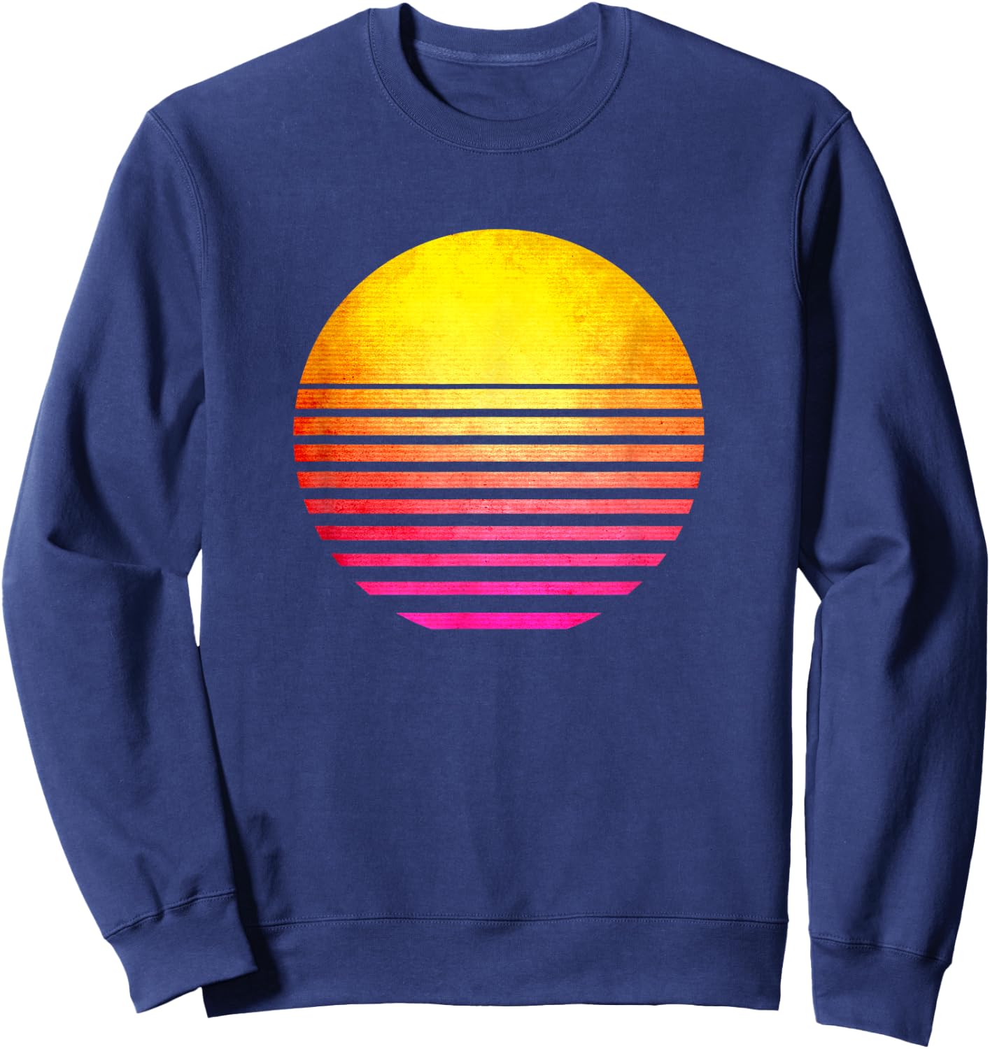Retro Sun Outrun women, gym workout Sweatshirt - Sweatshirt | Navy