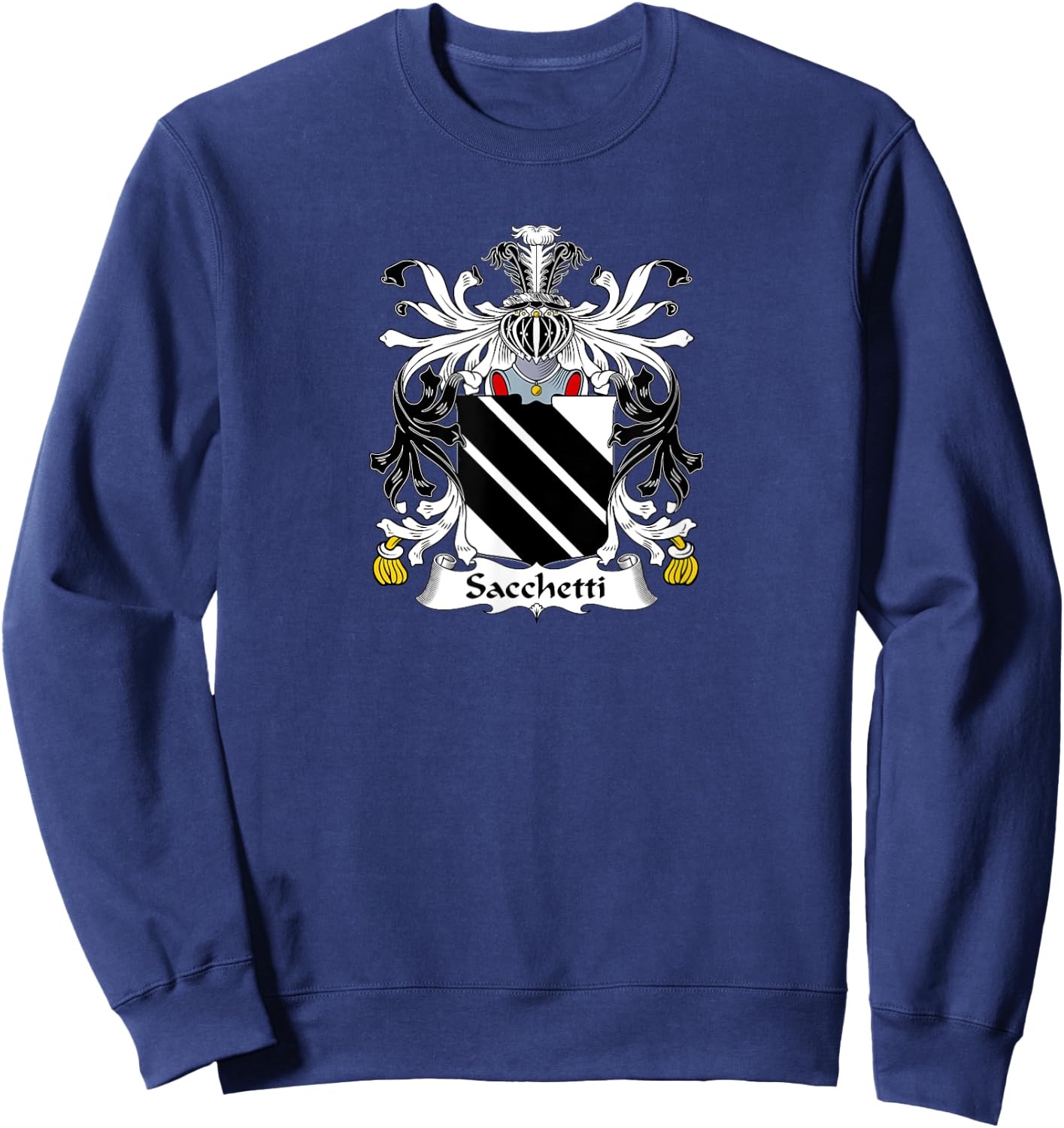 Sacchetti Coat of Arms - Family Crest Sweatshirt - Sweatshirt | Navy