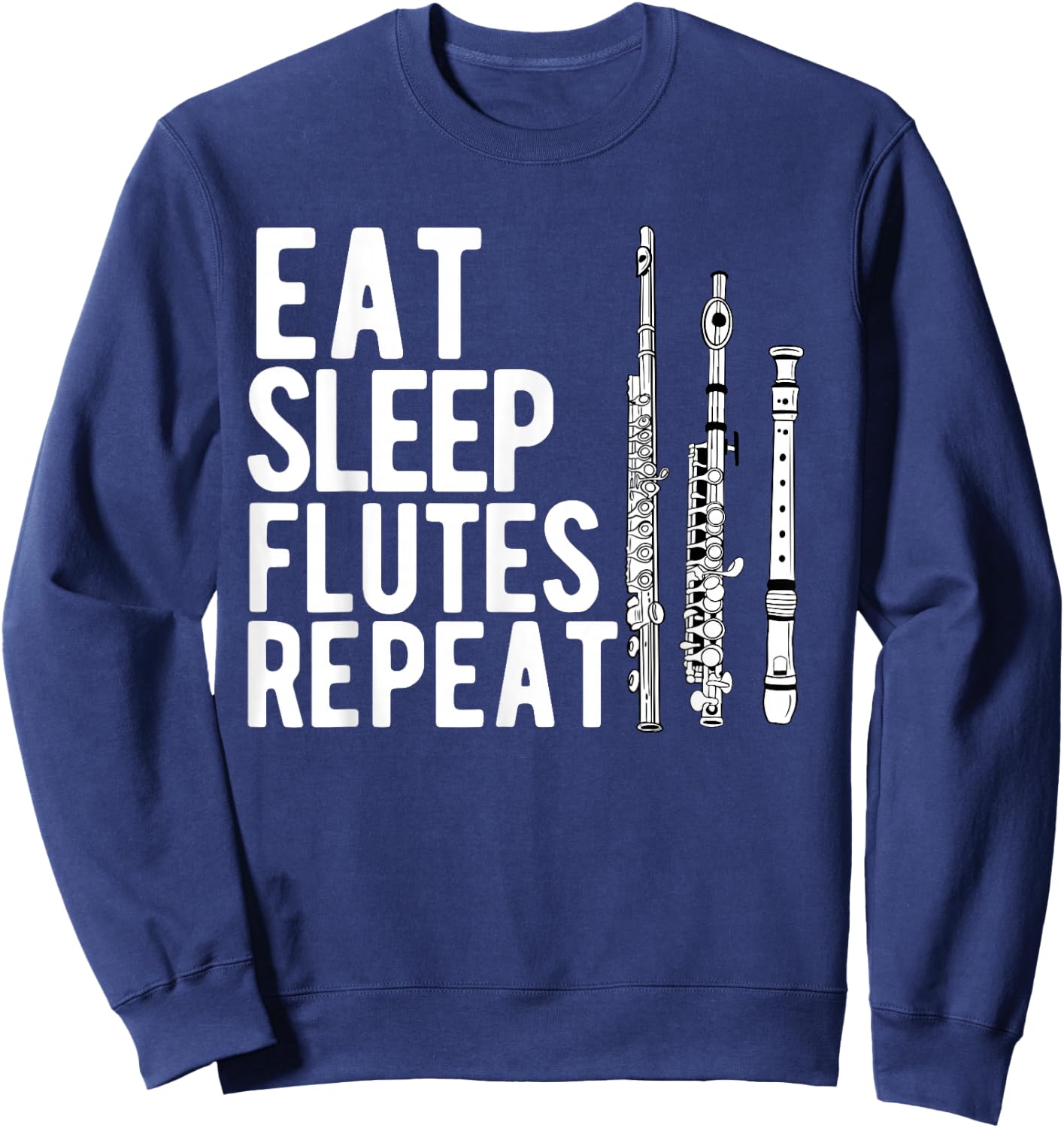 Flute Players Women Girl Mom Daughter Flutist Marching Band Sweatshirt - Sweatshirt | Navy