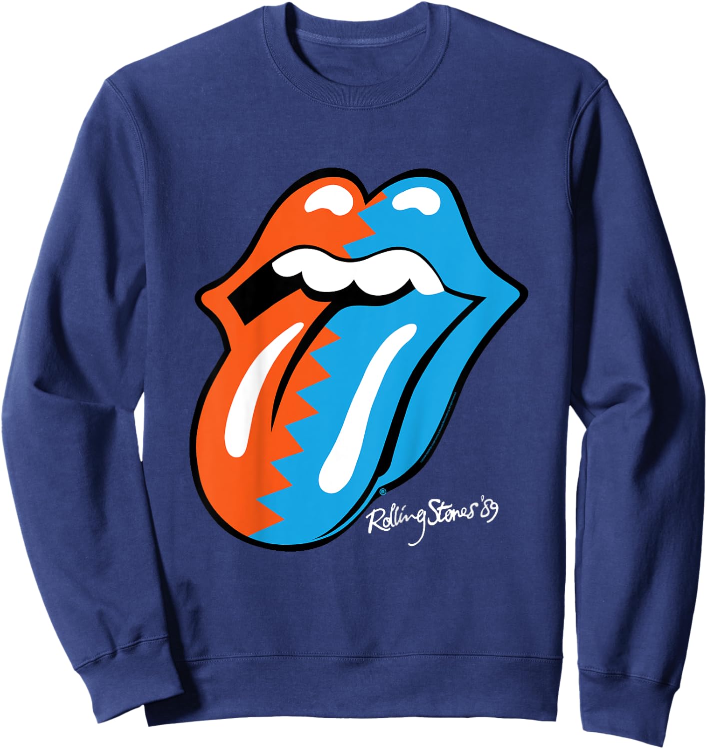 The Rolling Stones Zig Zag 89 Tongue Sweatshirt - Sweatshirt | Navy