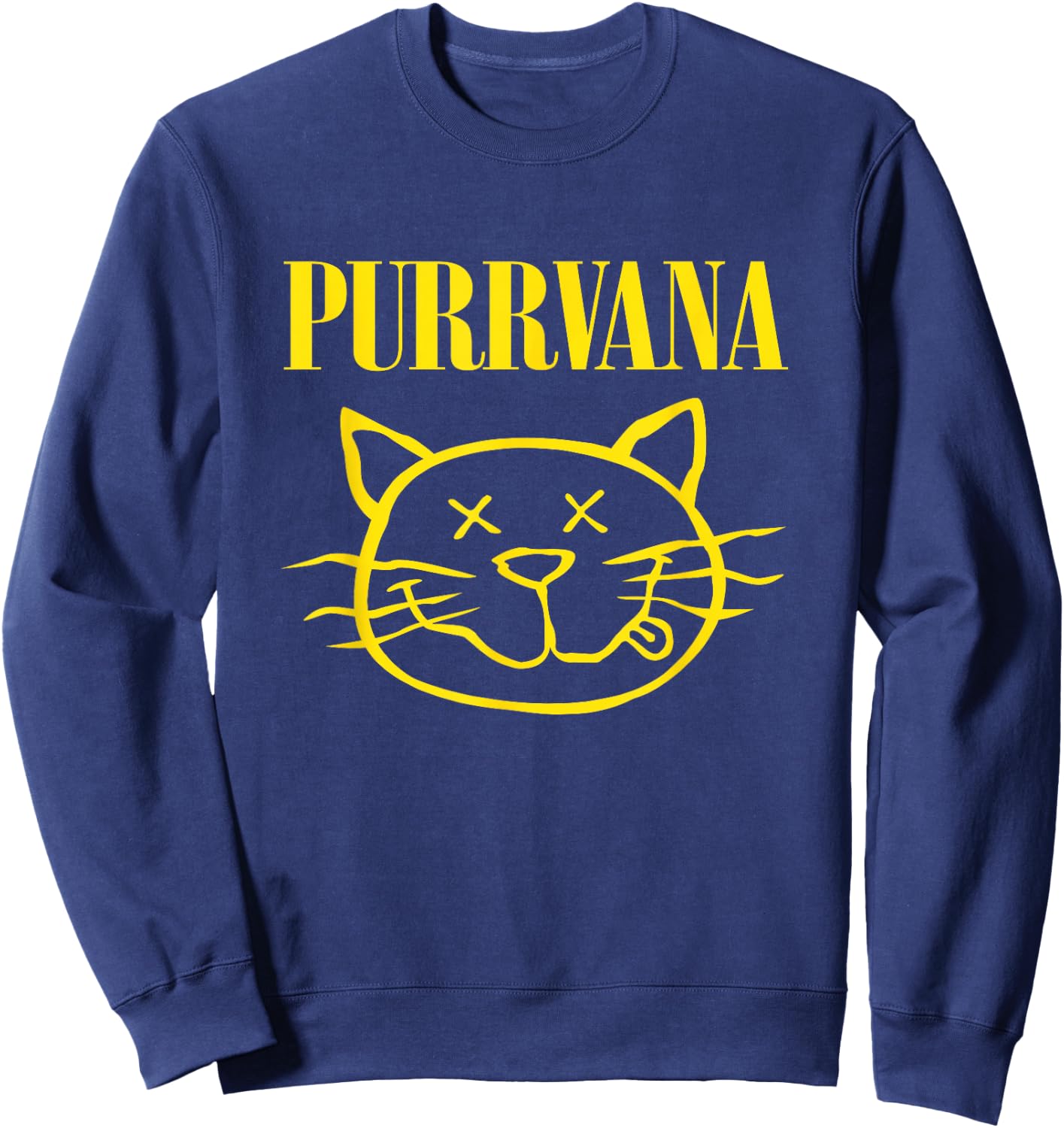 Purrvana Cat Lover Funny Humor Sweatshirt - Sweatshirt | Navy