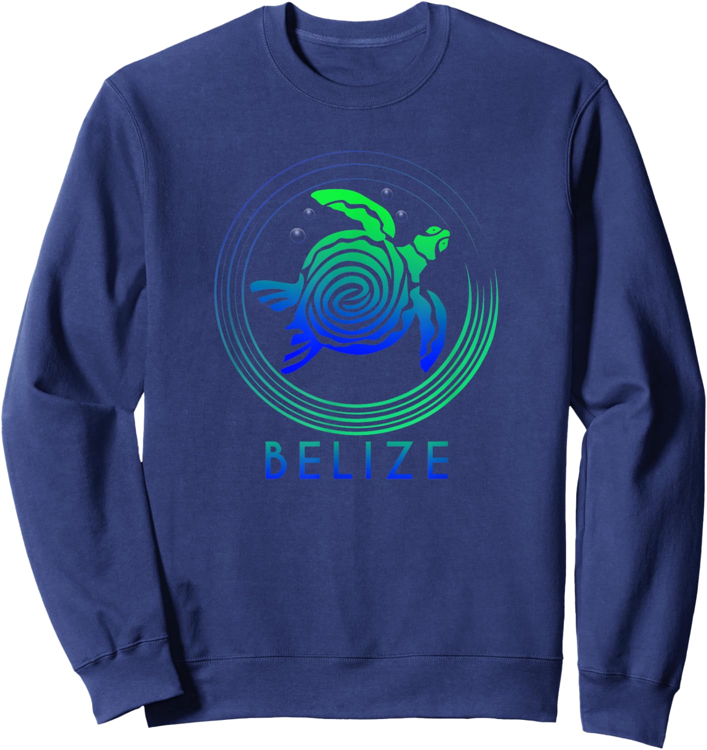 Belize / Tribal Belize Turtle Sweatshirt - Sweatshirt | Navy