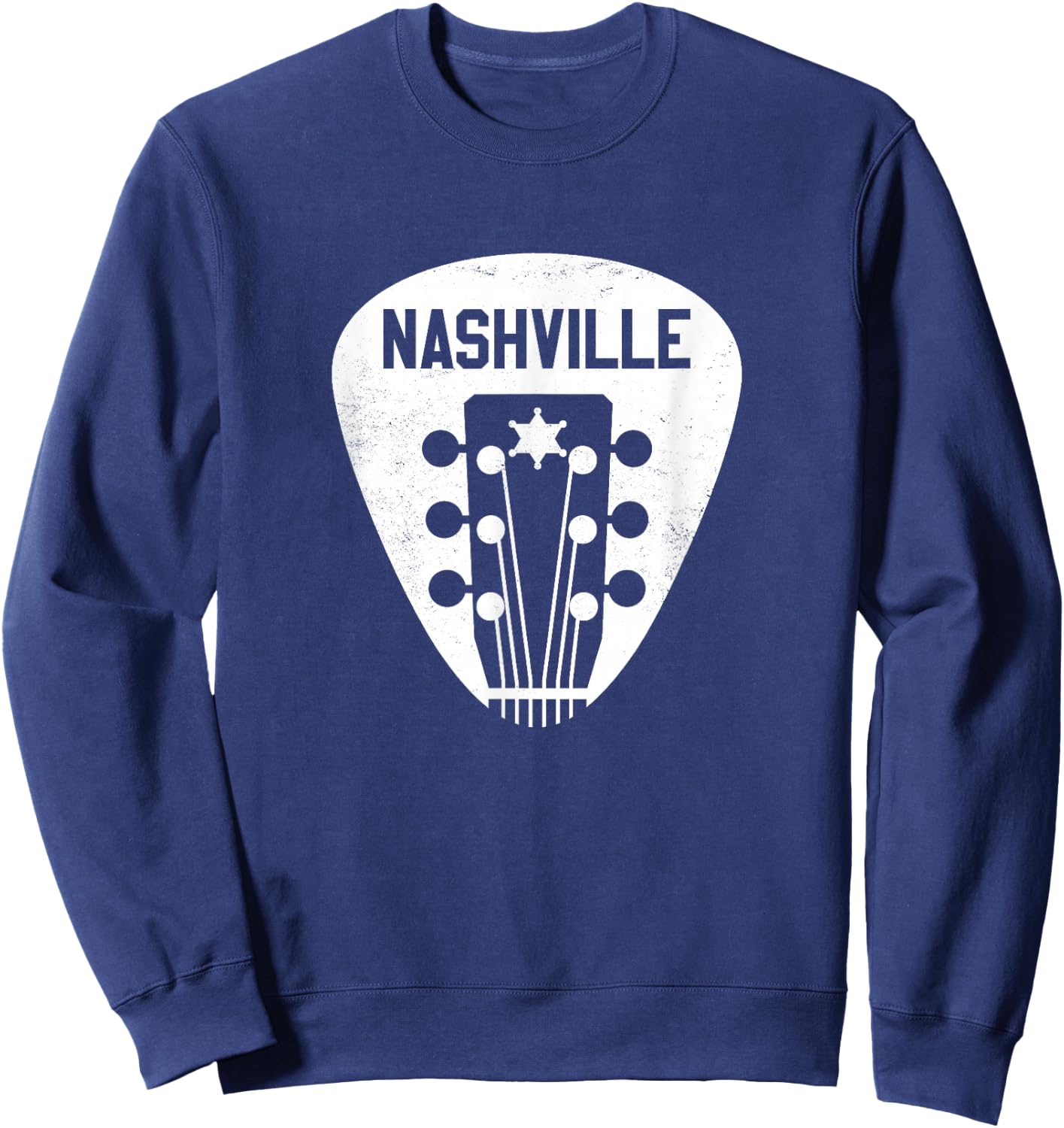 Nashville Guitar Pick Country Music City Guitarist Sweatshirt - Sweatshirt | Navy