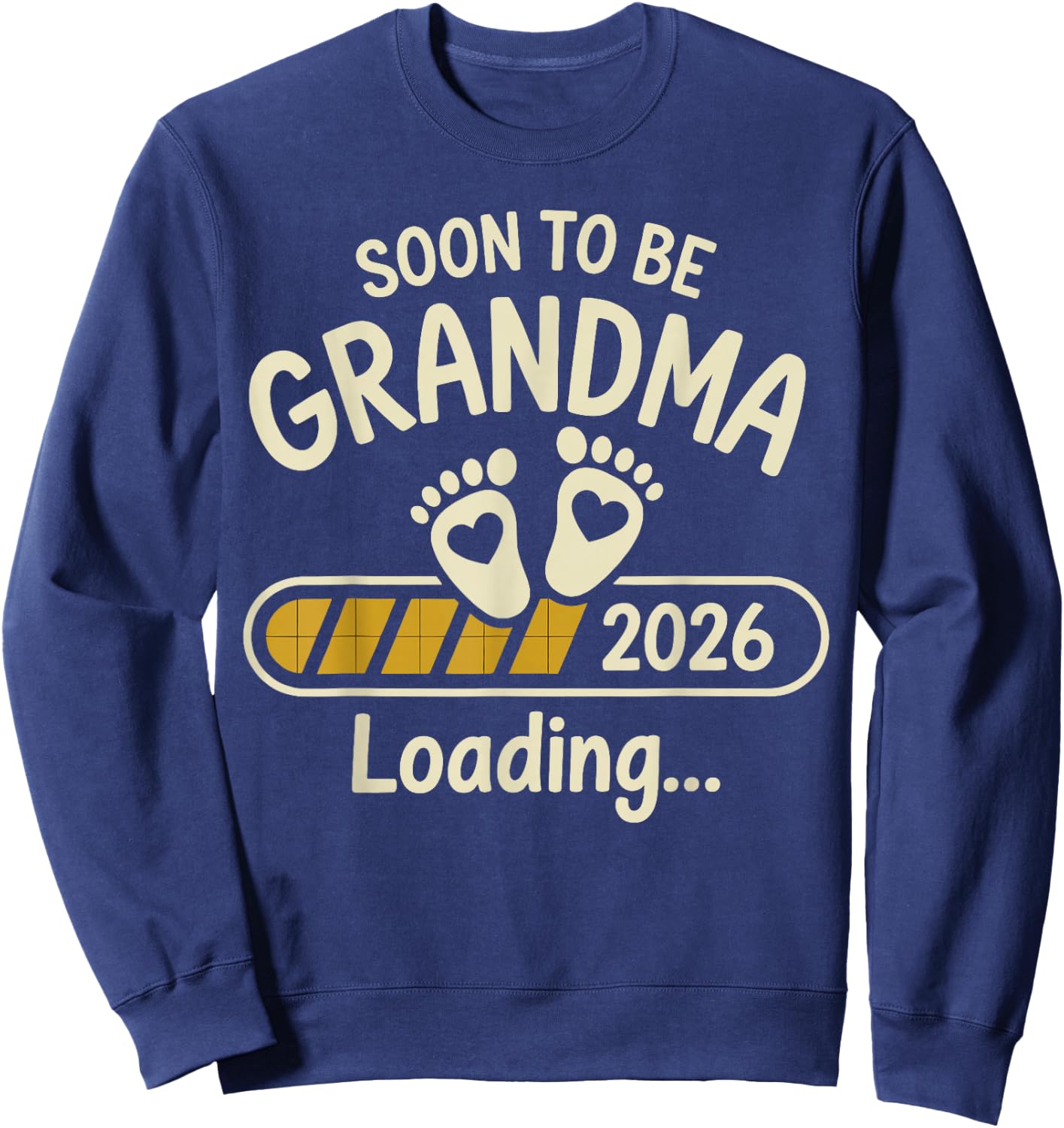 Promoted to Grandma 2026 Grandparents Baby Announcement Sweatshirt - Sweatshirt | Navy