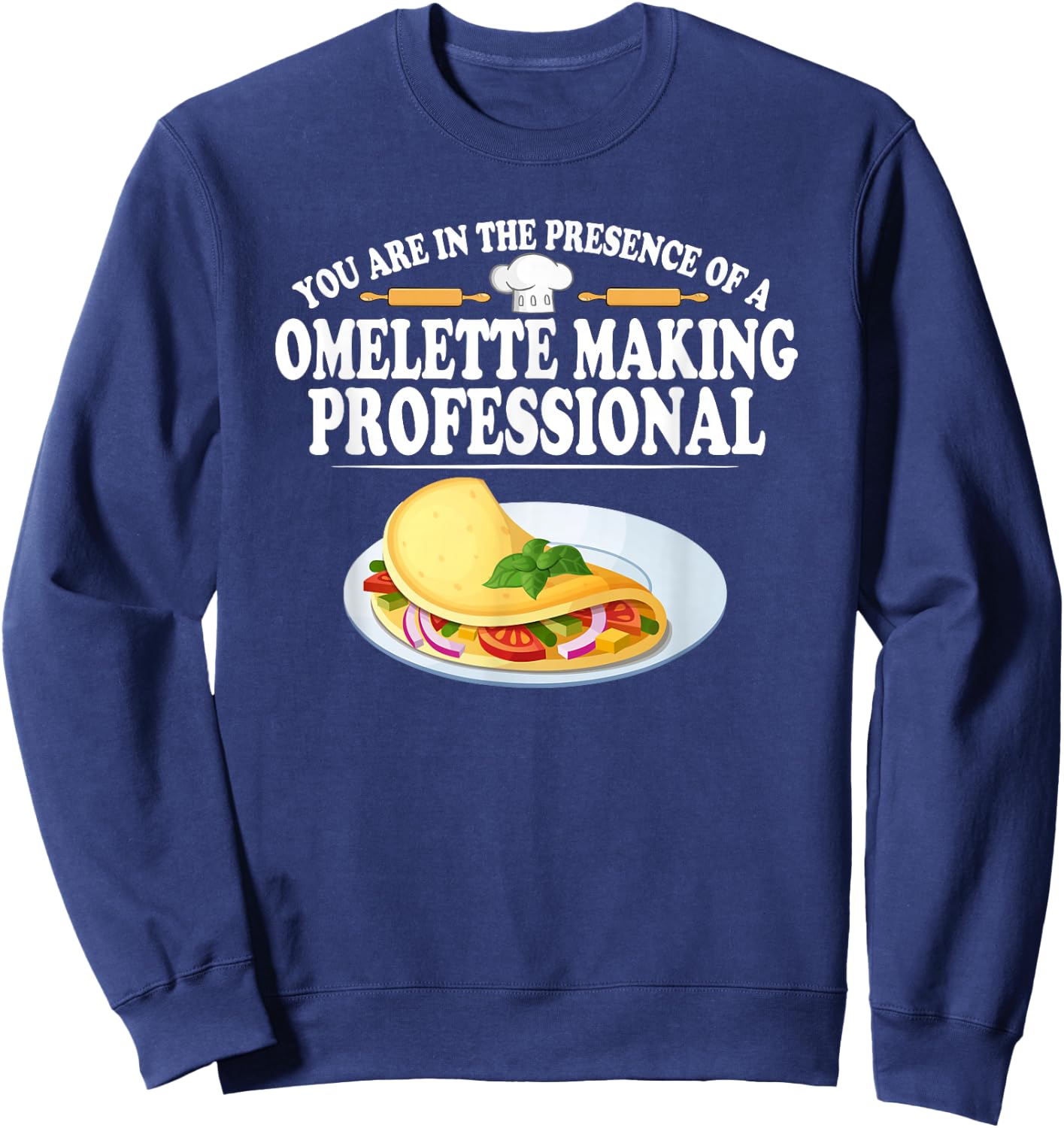 Omelette Making Professional Eggs Breakfast Sweatshirt - Sweatshirt | Navy