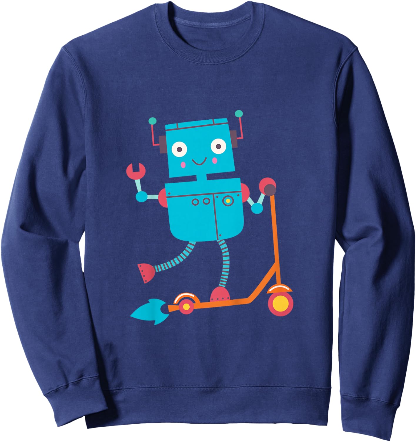 Robot Kids Boys Girls Toddler Cute Robot Future Engineer Sweatshirt - Sweatshirt | Navy