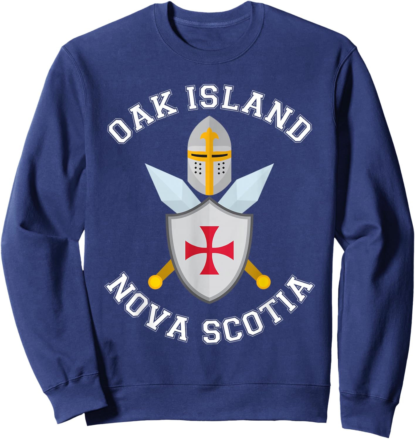 Oak Island Nova Scotia Shield and Helmet Sweatshirt - Sweatshirt | Navy