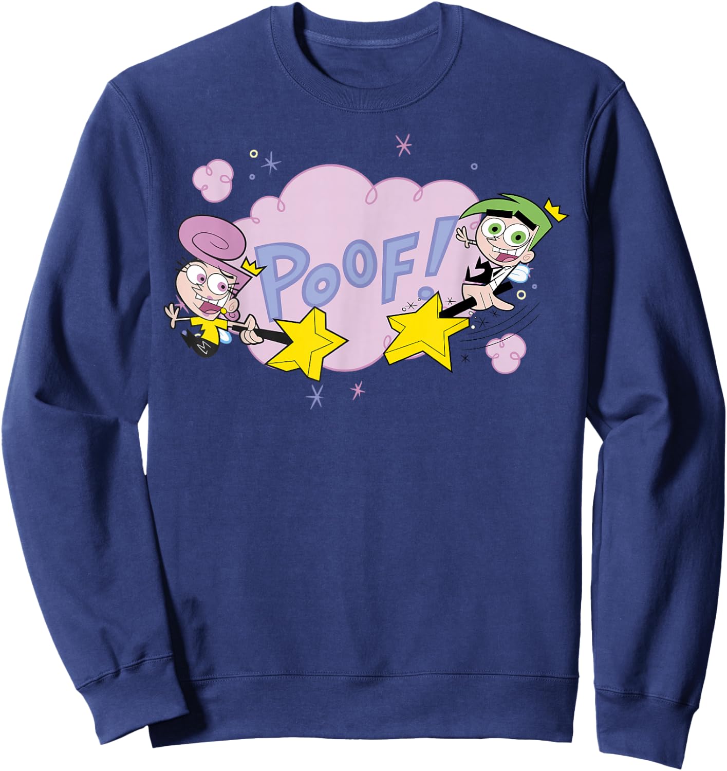The Fairly OddParents Cosmo and Wanda Poof Sweatshirt - Sweatshirt | Navy