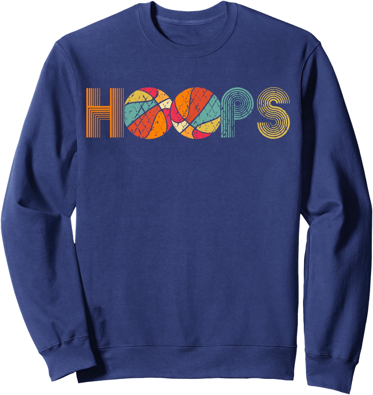 Retro Vintage Basketball Hoops Men, Woman & Kids Sweatshirt - Sweatshirt | Navy